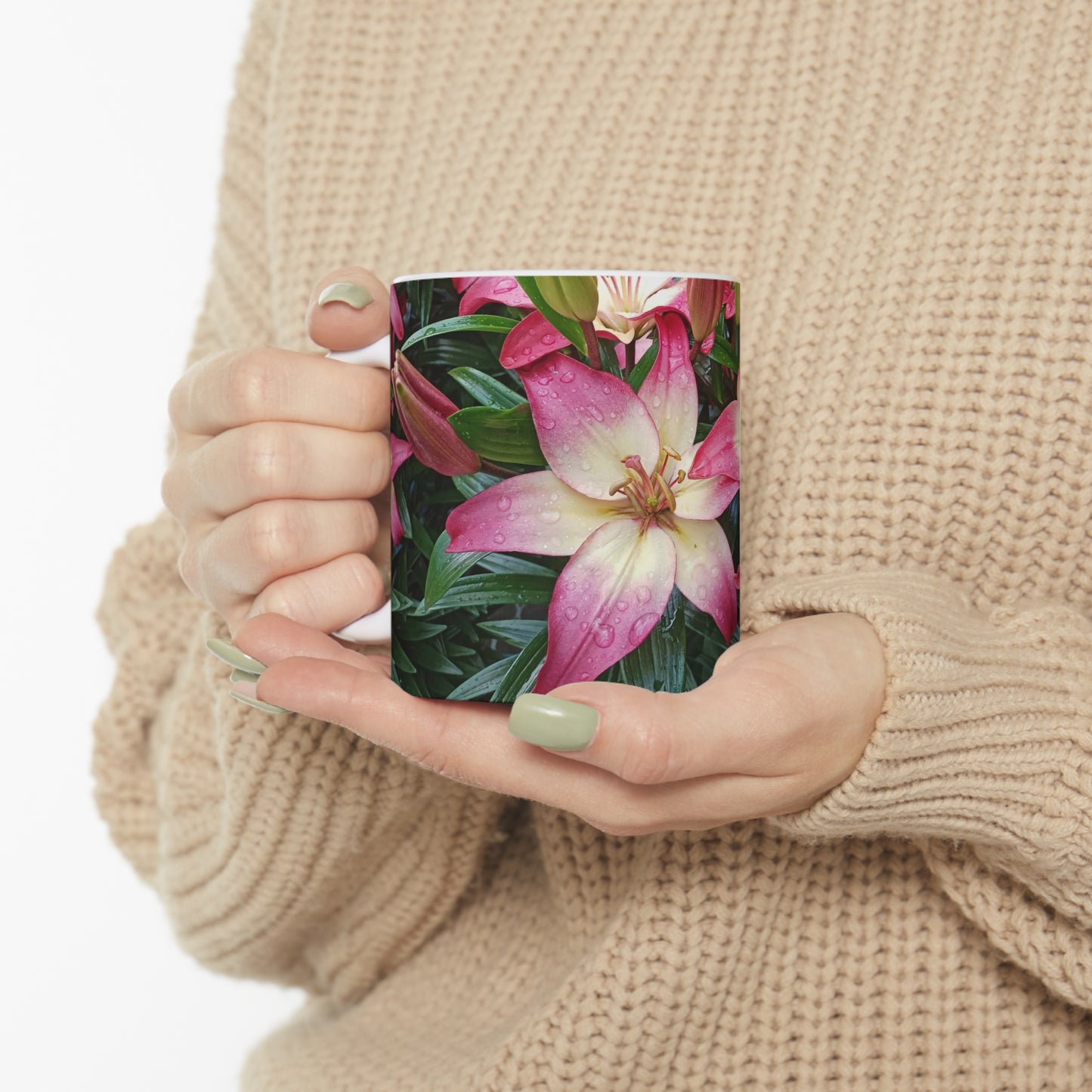 Lovely Lilies Pair Ceramic Mug 11oz