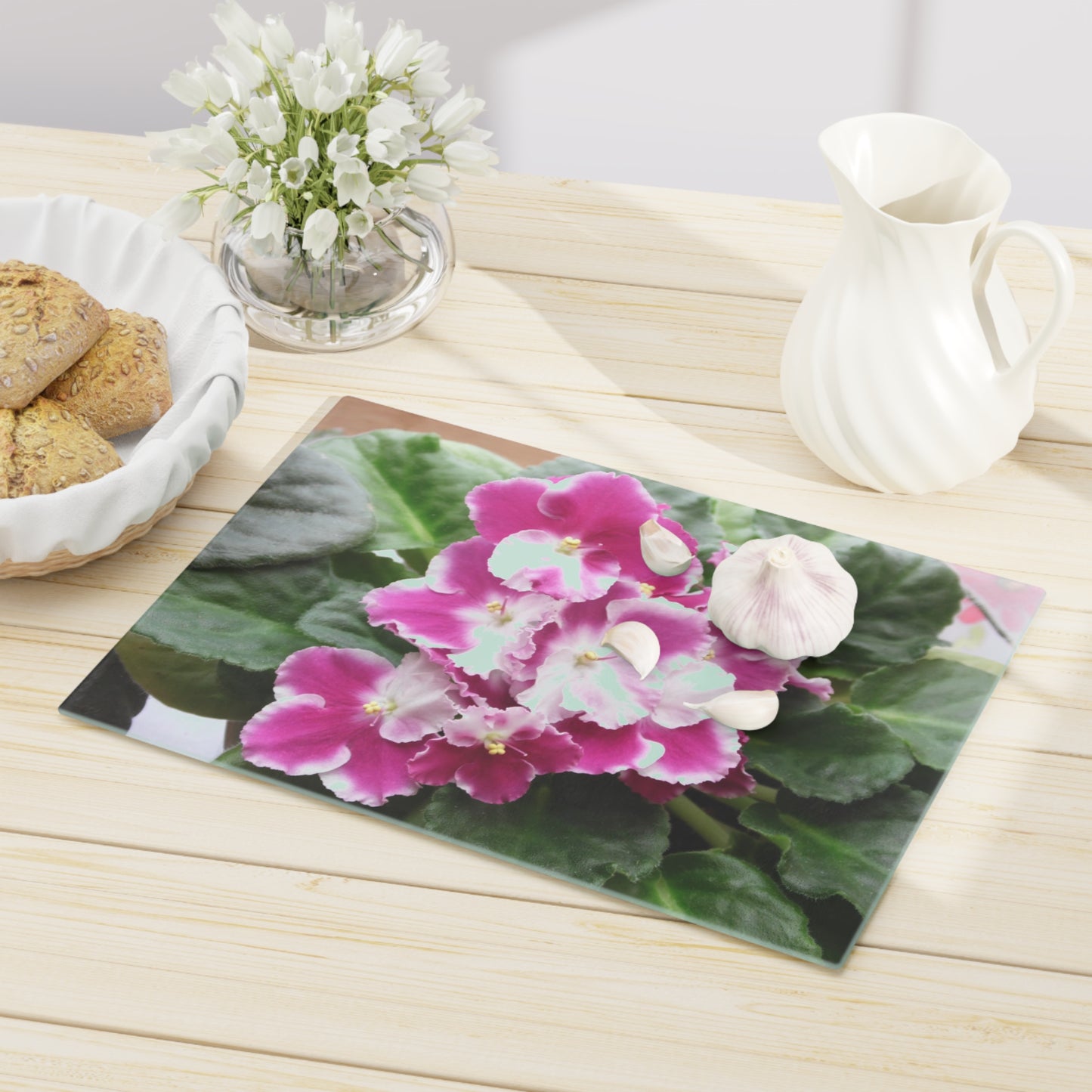 African Violet Cutting Board Dishwasher Safe