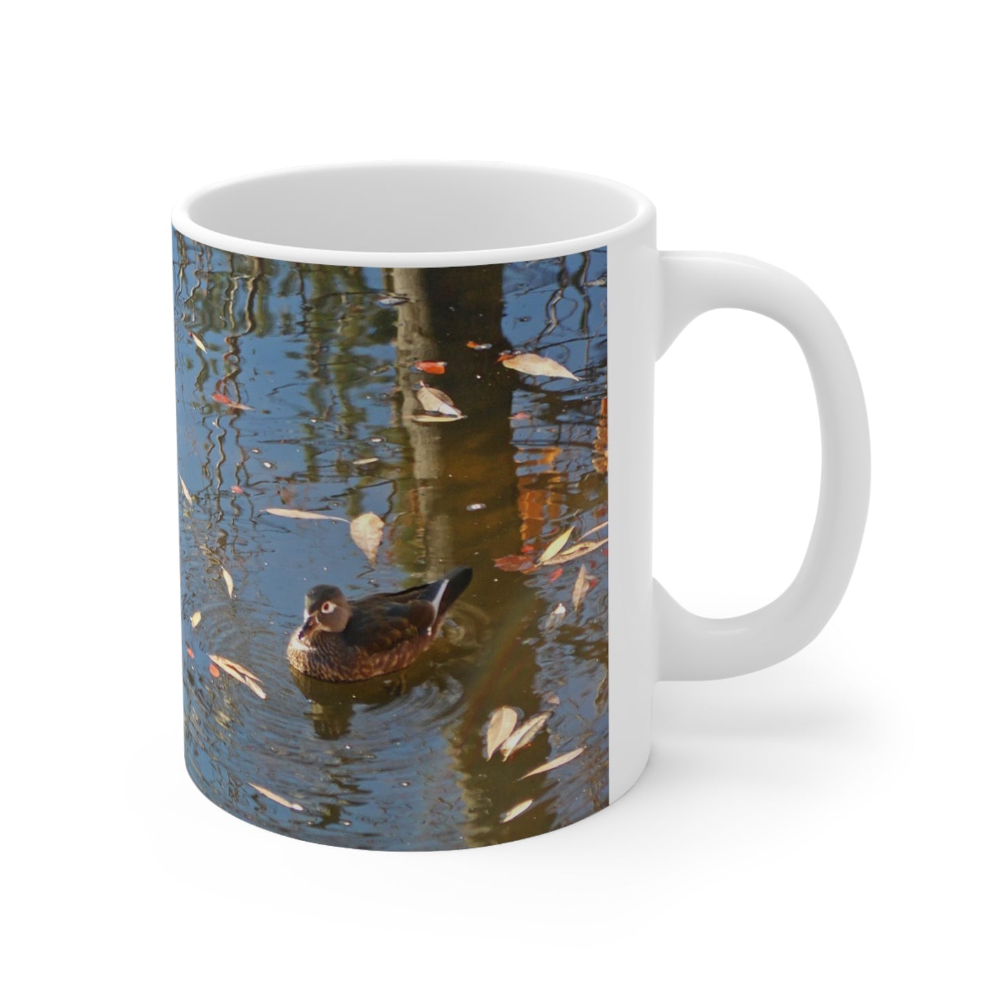 Autumn Wood Duck Couple Ceramic Mug 11oz