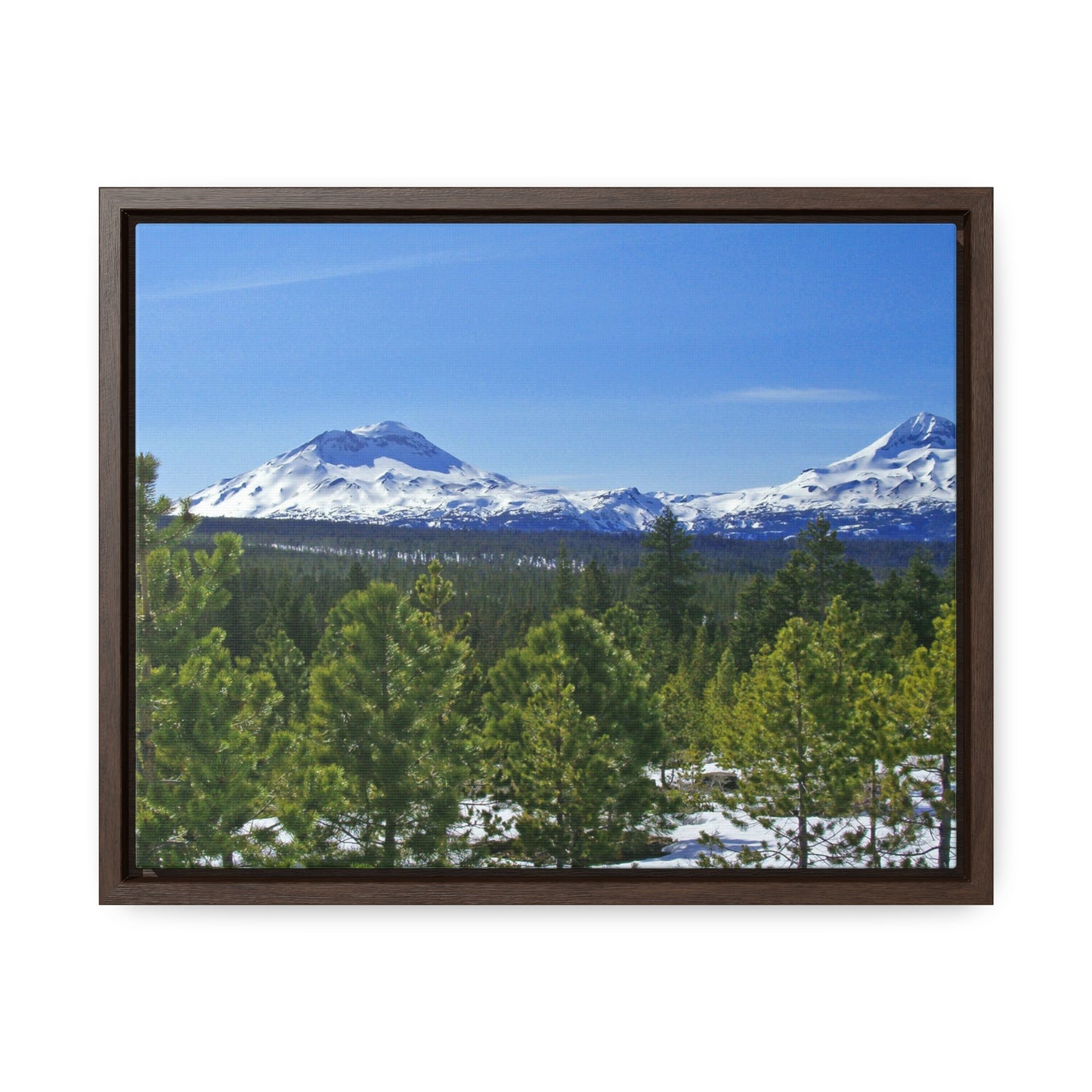 Winter South Sister Gallery Canvas Wraps Framed