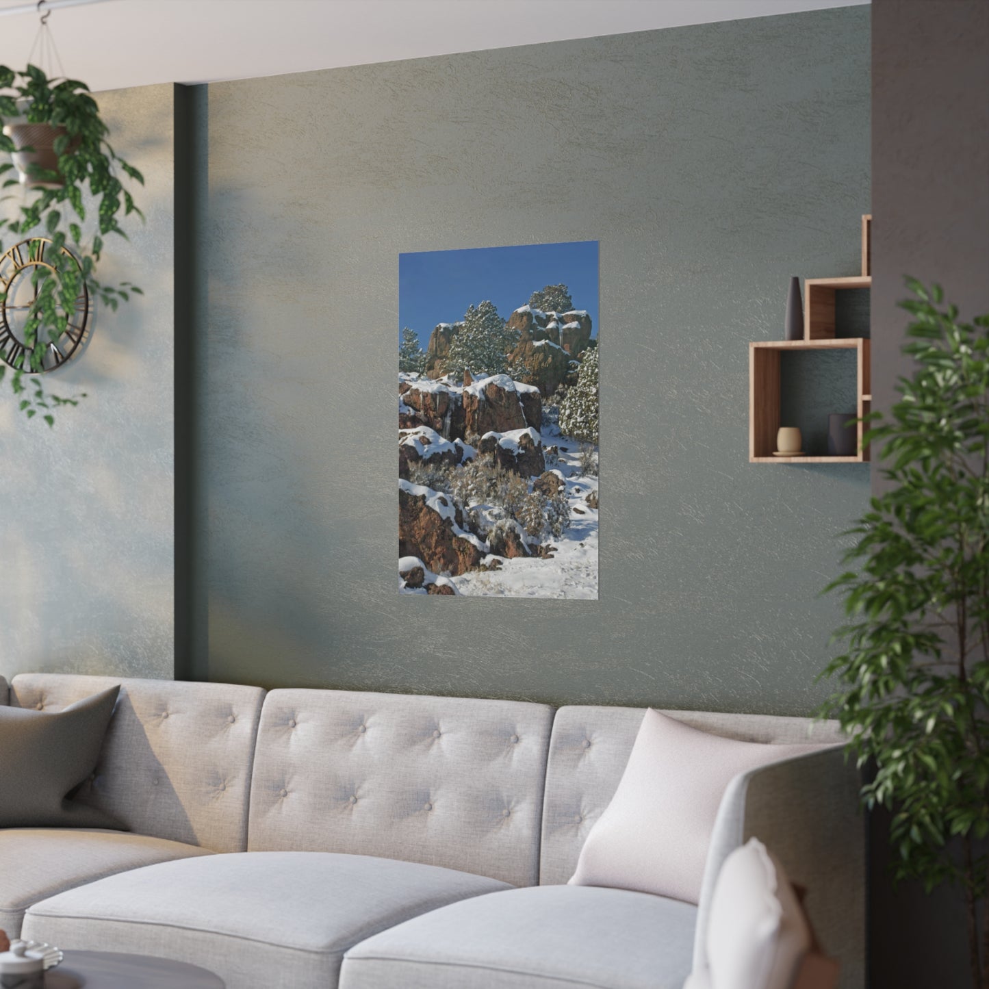 Icicle Rocks Satin Posters