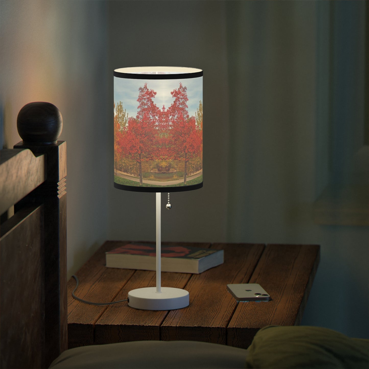 Autumn Serenity Lamp on a Stand