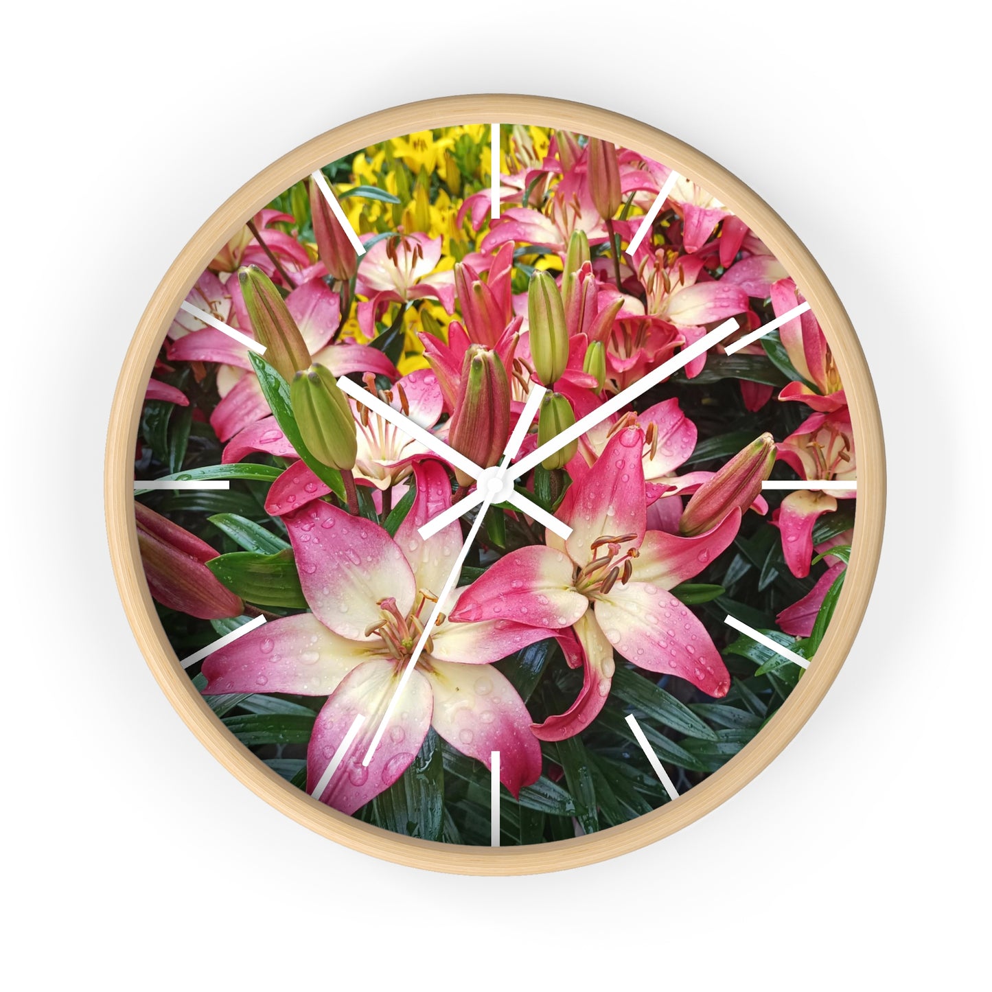 Lovely Lilies Wall Clock