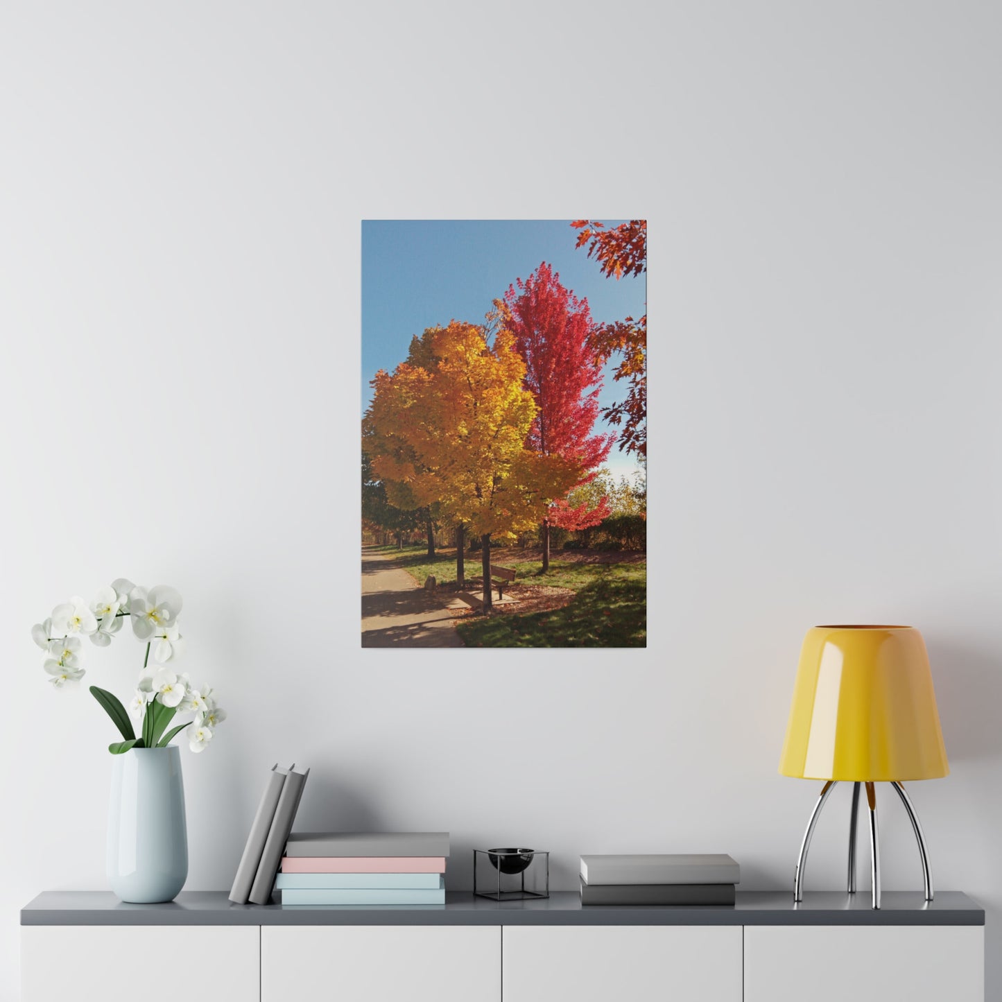 Autumn Bench Matte Canvas