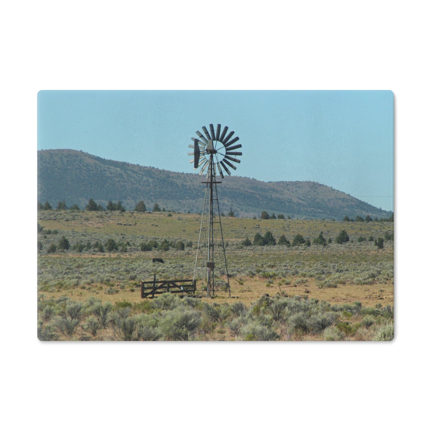 High Desert Windmill Cutting Board Dishwasher Safe