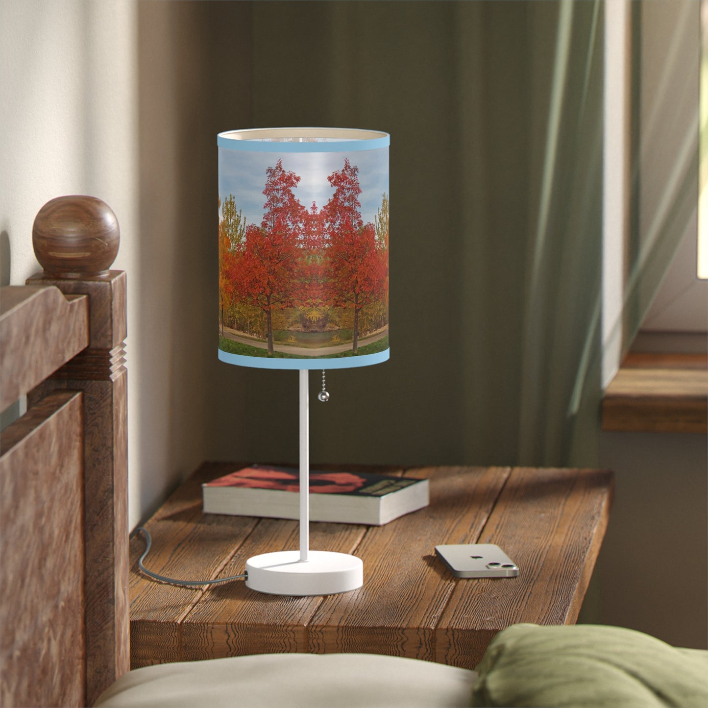 Autumn Serenity Lamp on a Stand
