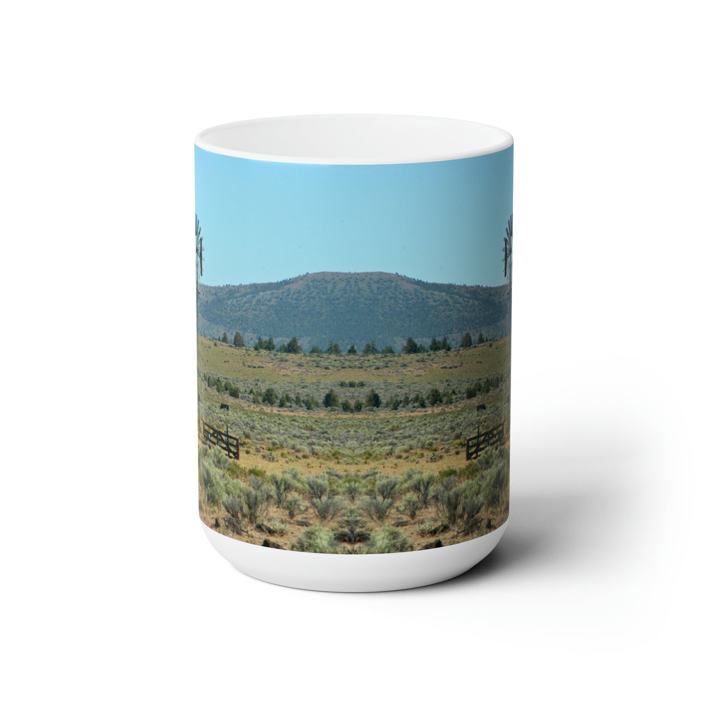 High Desert Windmill Ceramic Mug 15oz