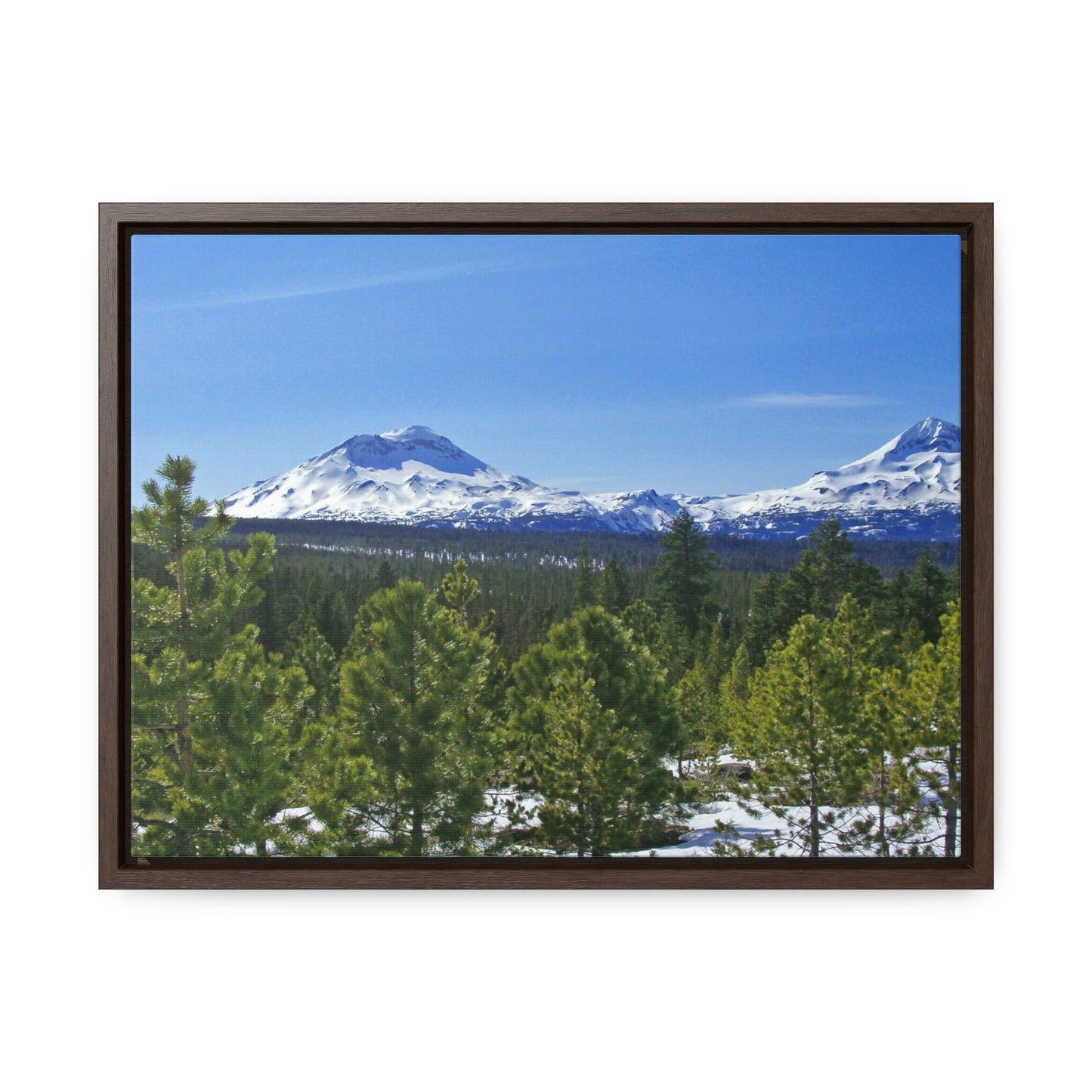 Winter South Sister Gallery Canvas Wraps Framed