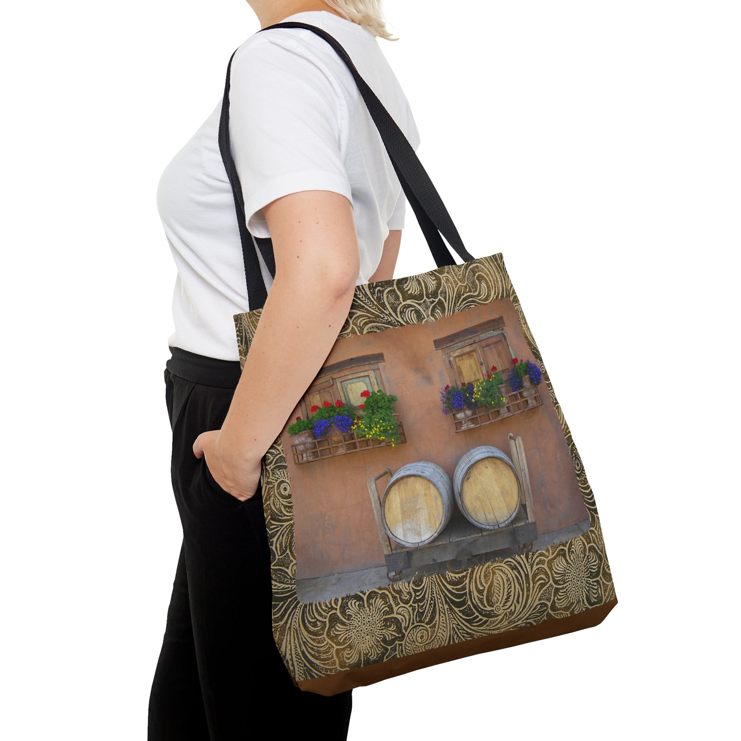 Spanish Windows & Barrels Tote Bag