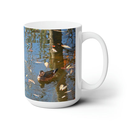 Autumn Wood Duck Ceramic Mug 15oz