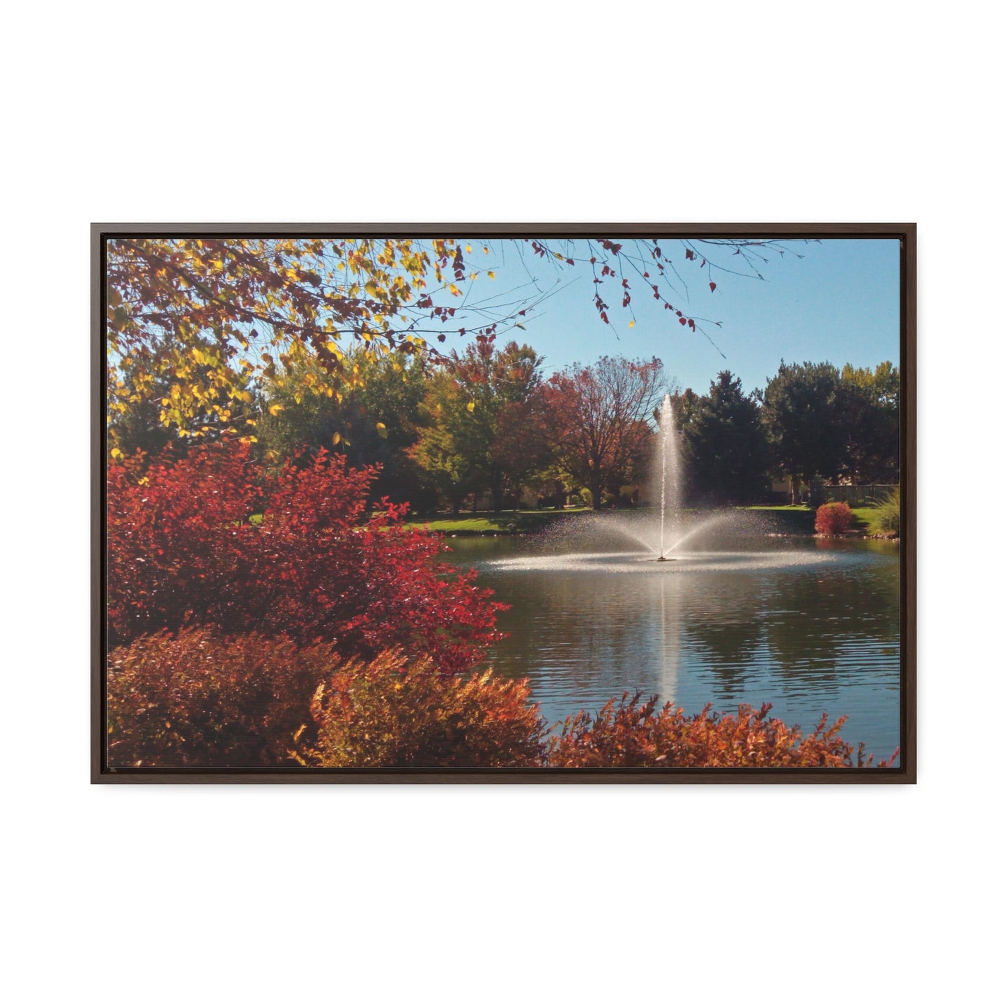 Autumn Fountain Gallery Canvas Wraps Framed