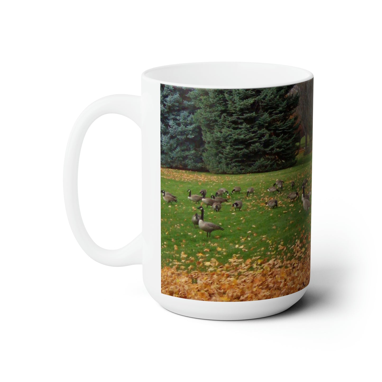 Autumn Geese Ceramic Mug 15oz