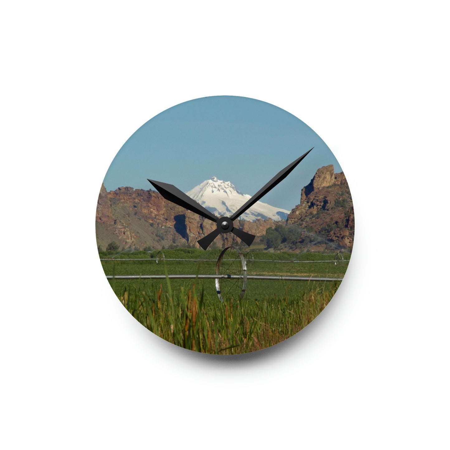 Mountain Field Acrylic Wall Clock