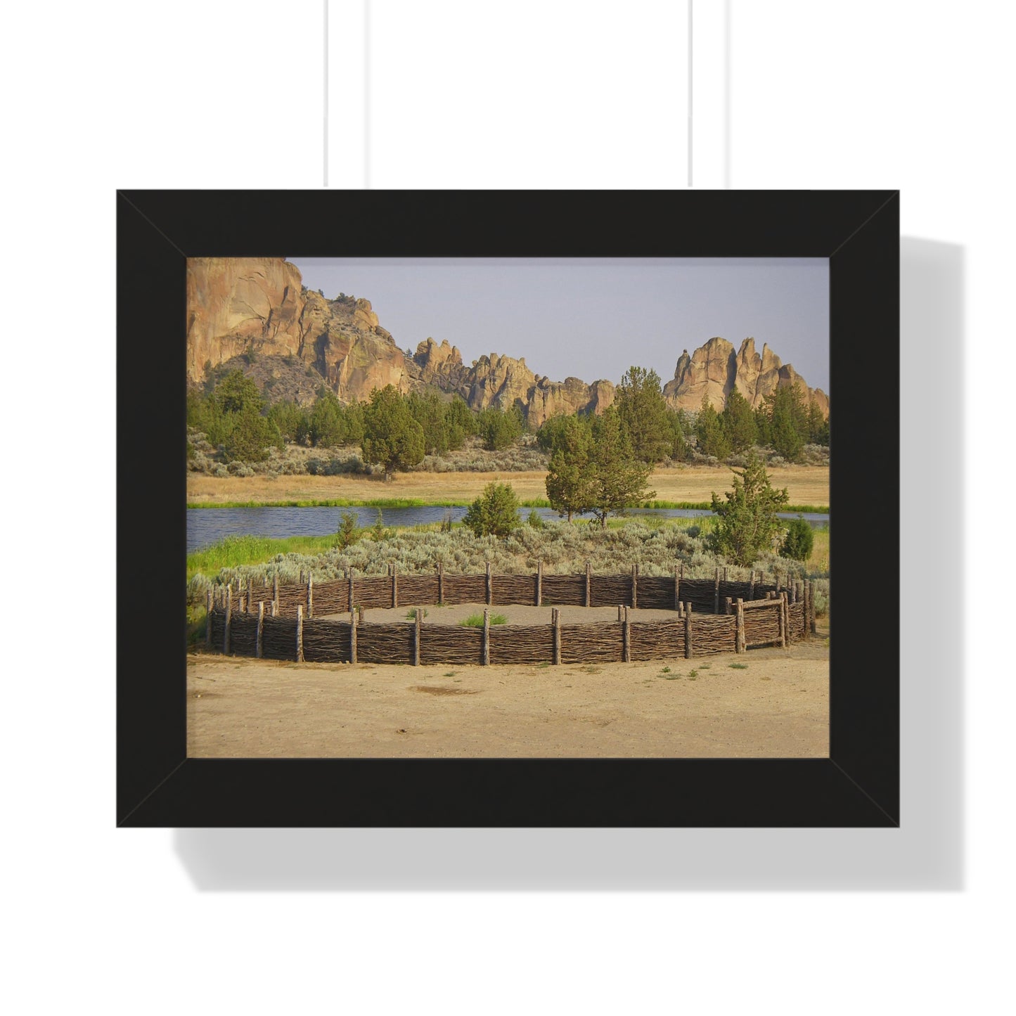 Scenic Round Pen Framed Horizontal Poster