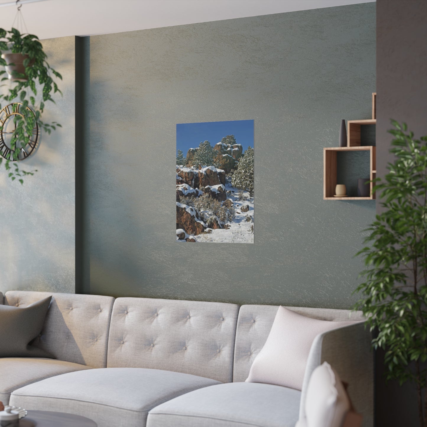 Icicle Rocks Satin Posters