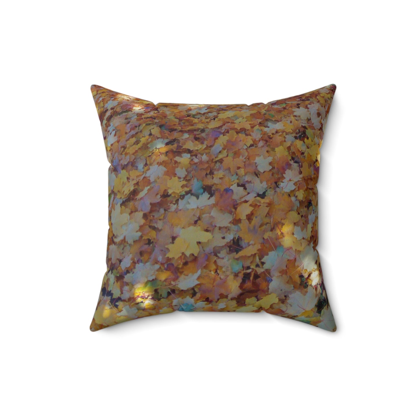 Autumn Maple Leaves Spun Polyester Square Pillow