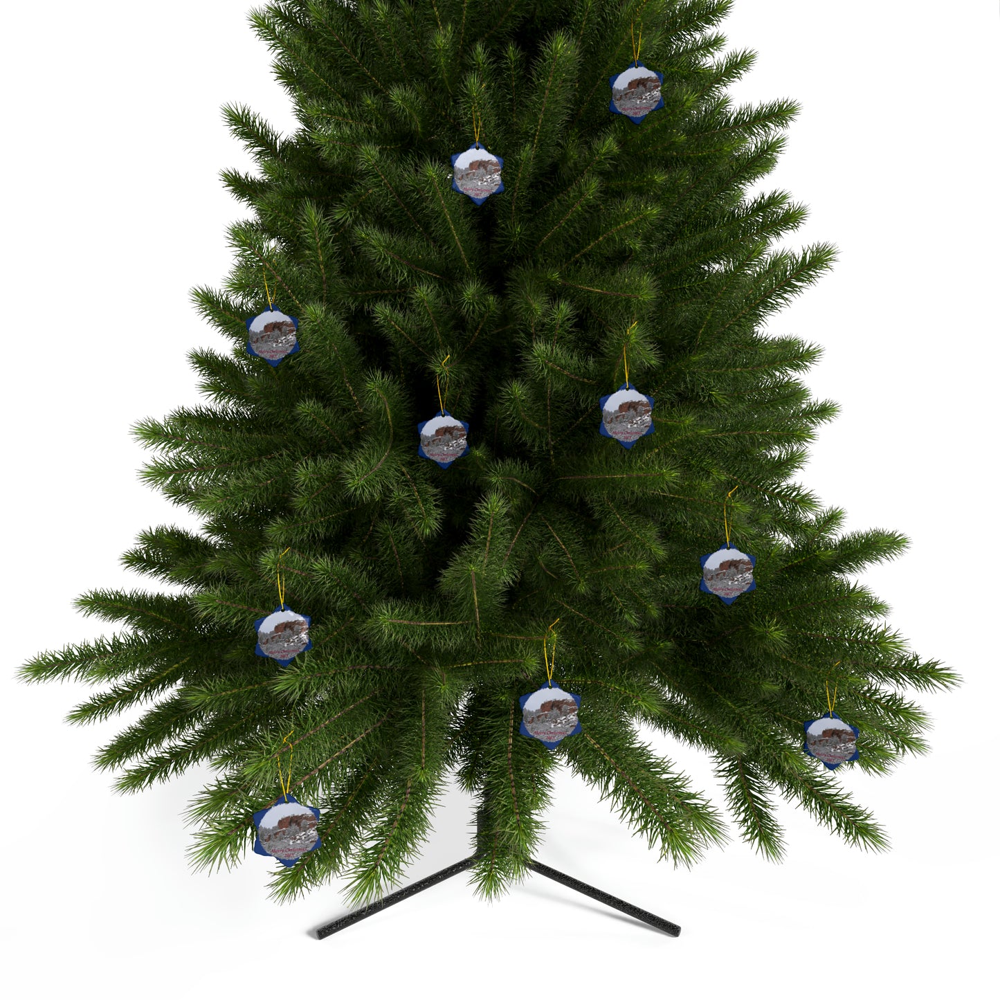 Winter Cliff Merry Christmas 2023 Ceramic Ornaments