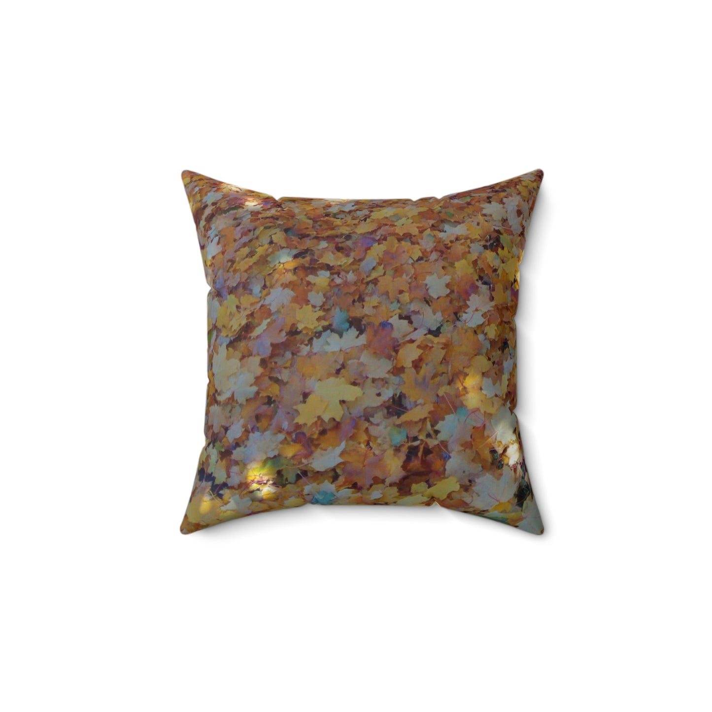 Autumn Maple Leaves Spun Polyester Square Pillow