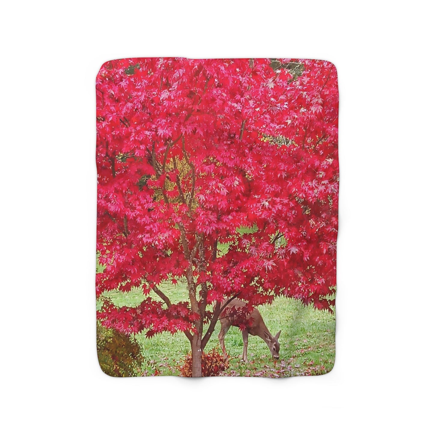 Autumn Deer Sherpa Fleece Blanket