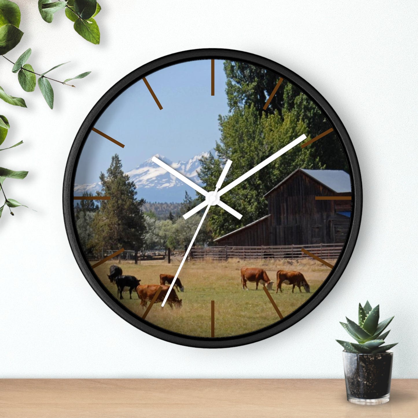 Picturesque Cattle Wall Clock