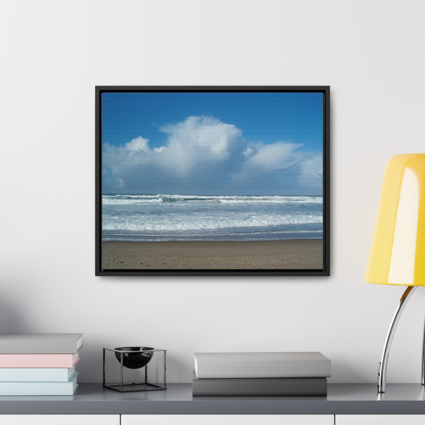 Blue Sky Beach Gallery Canvas Wraps Framed