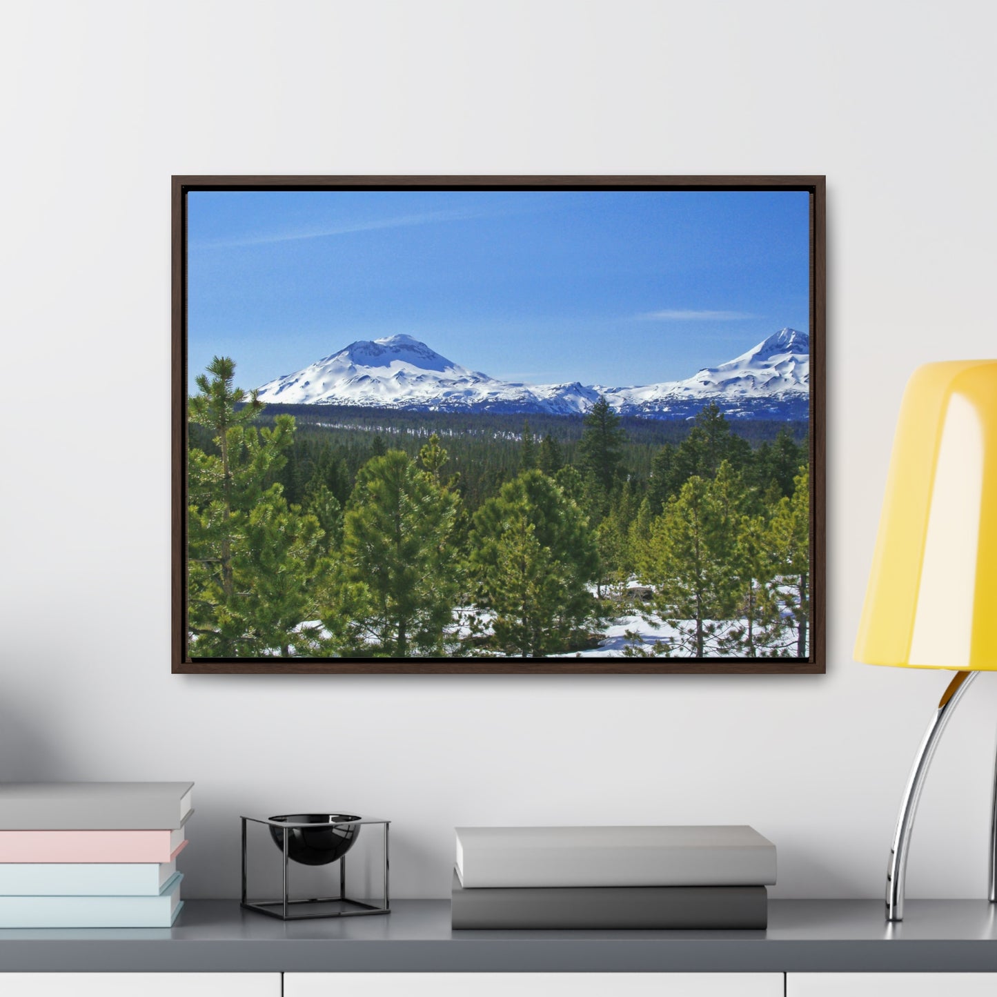 Winter South Sister Gallery Canvas Wraps Framed