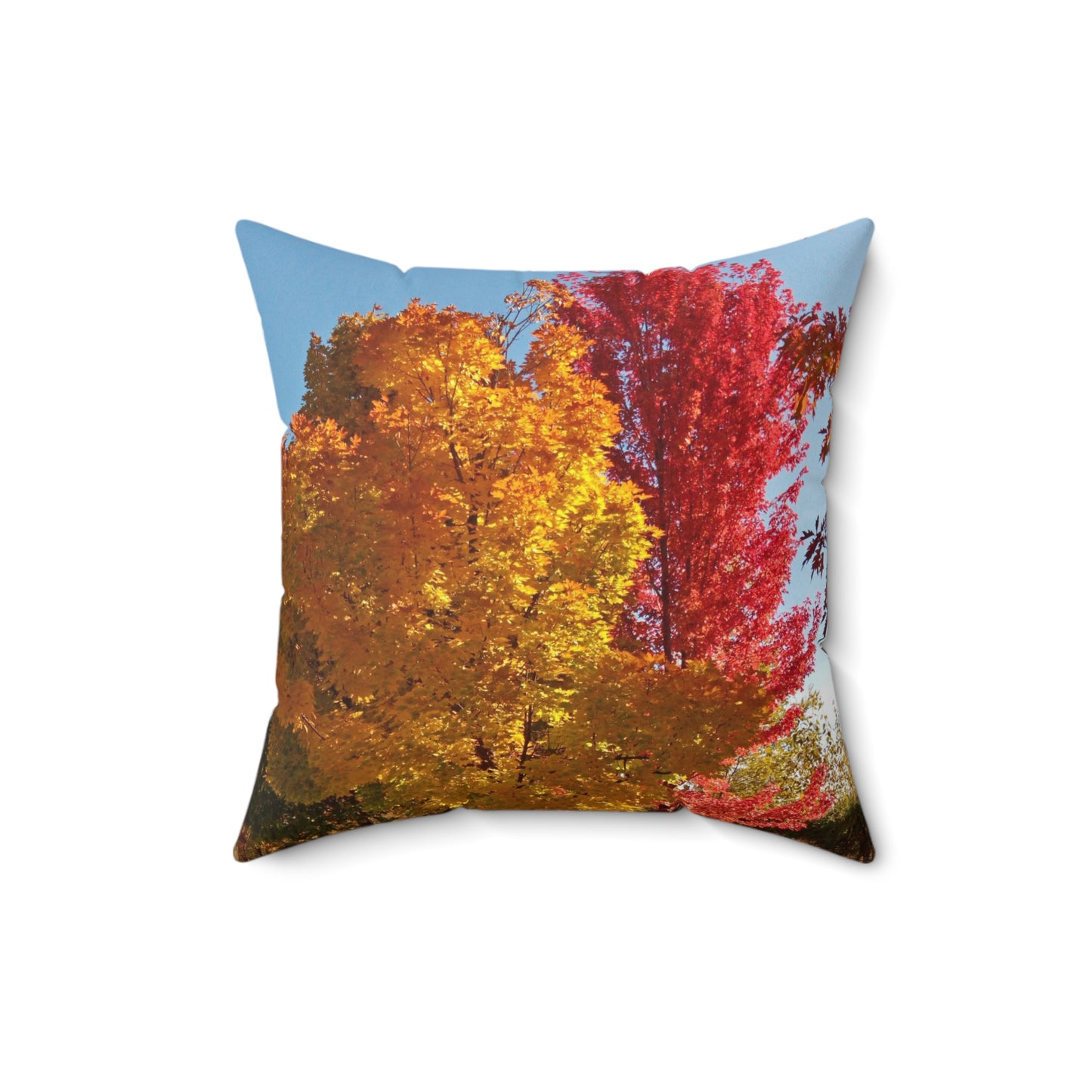 Autumn Bench Spun Polyester Square Pillow