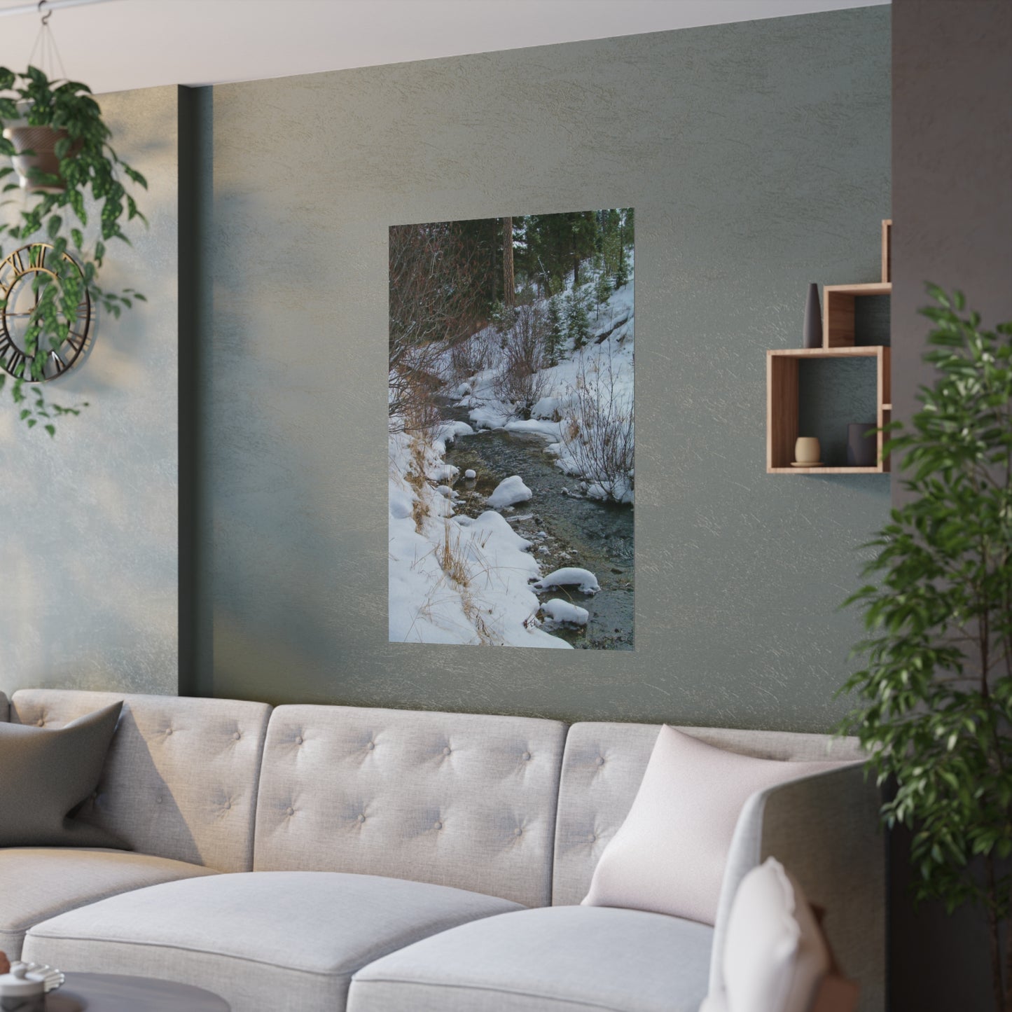 Snowy Creek Satin Posters