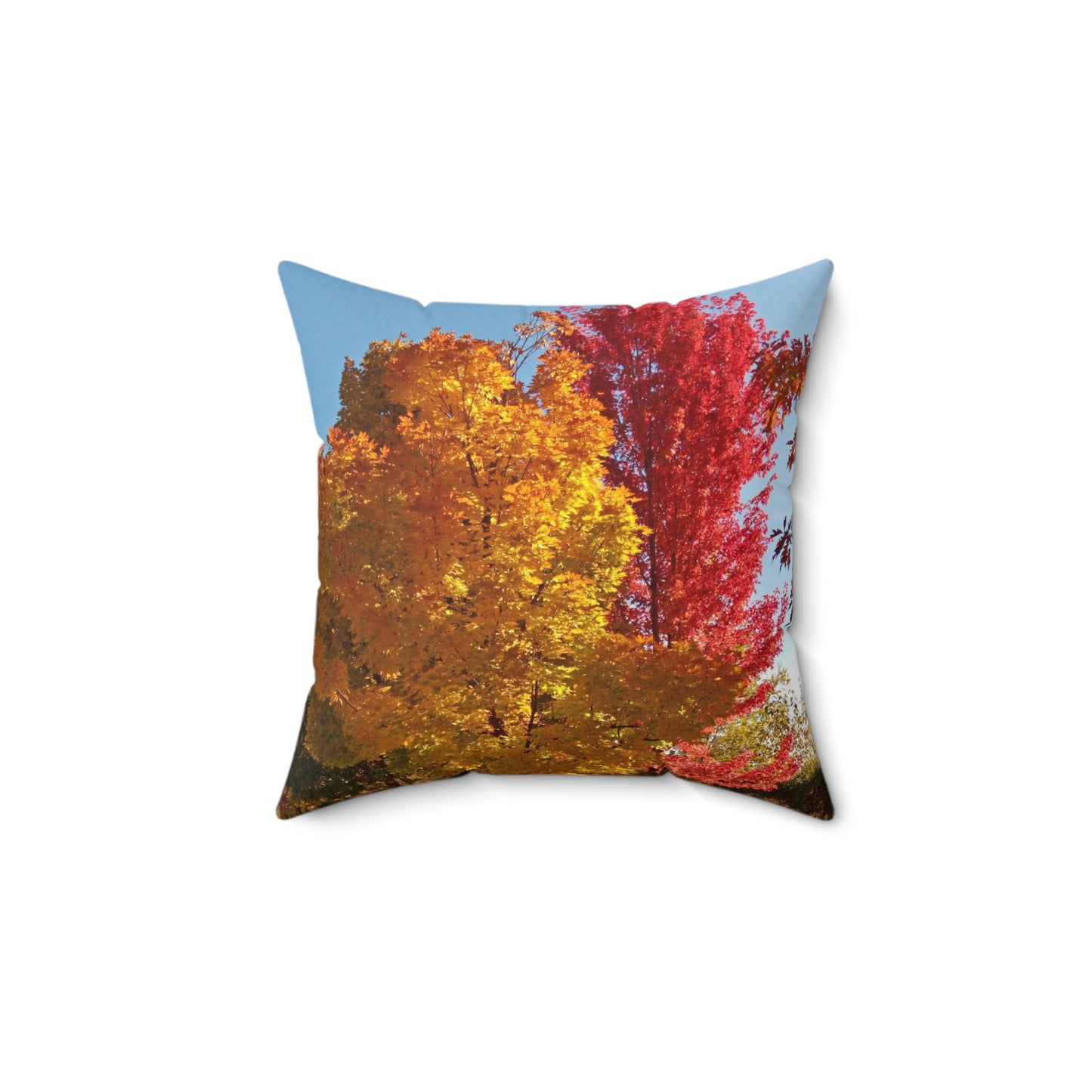 Autumn Bench Spun Polyester Square Pillow