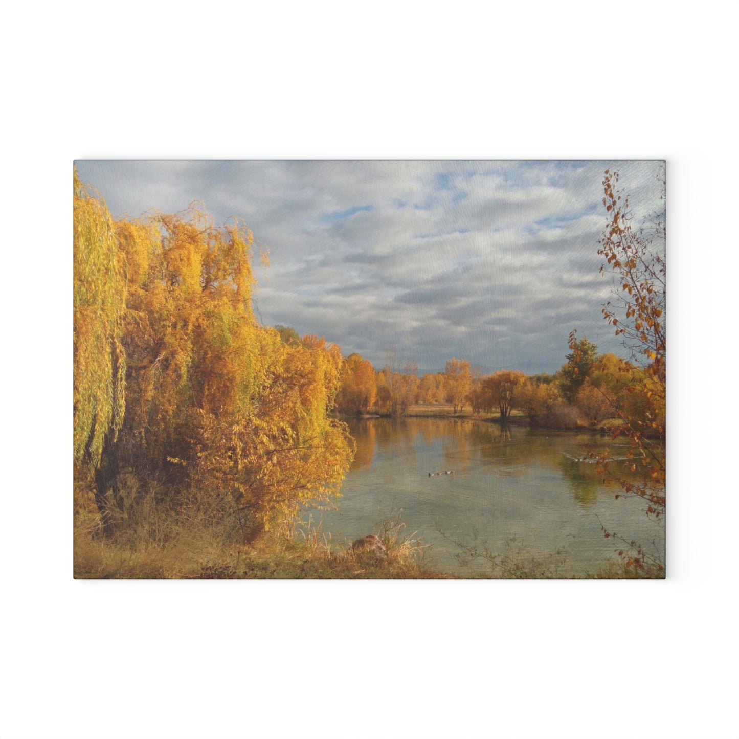 Autumn Peace Glass Cutting Board Hand Wash