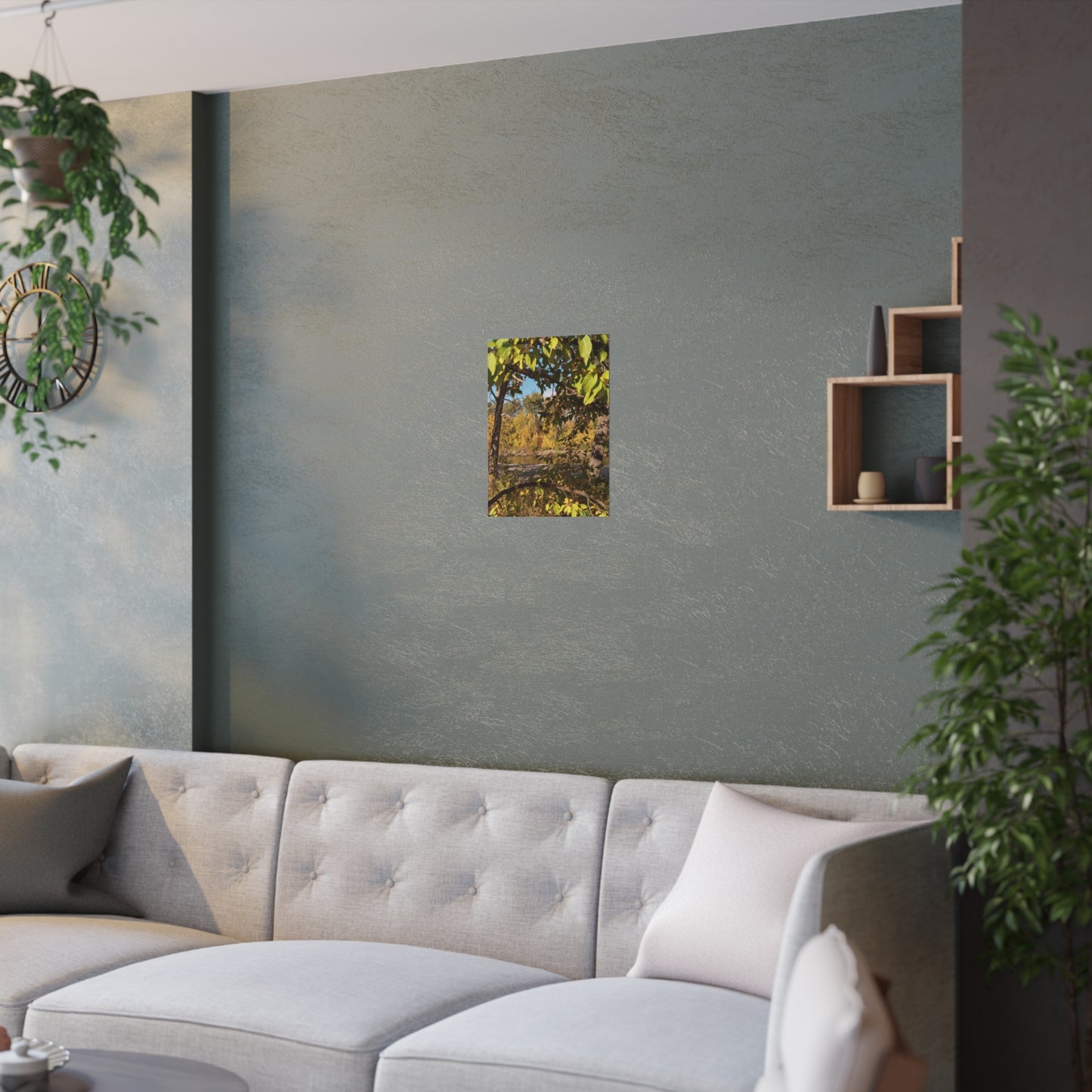 Autumn Window Satin Posters