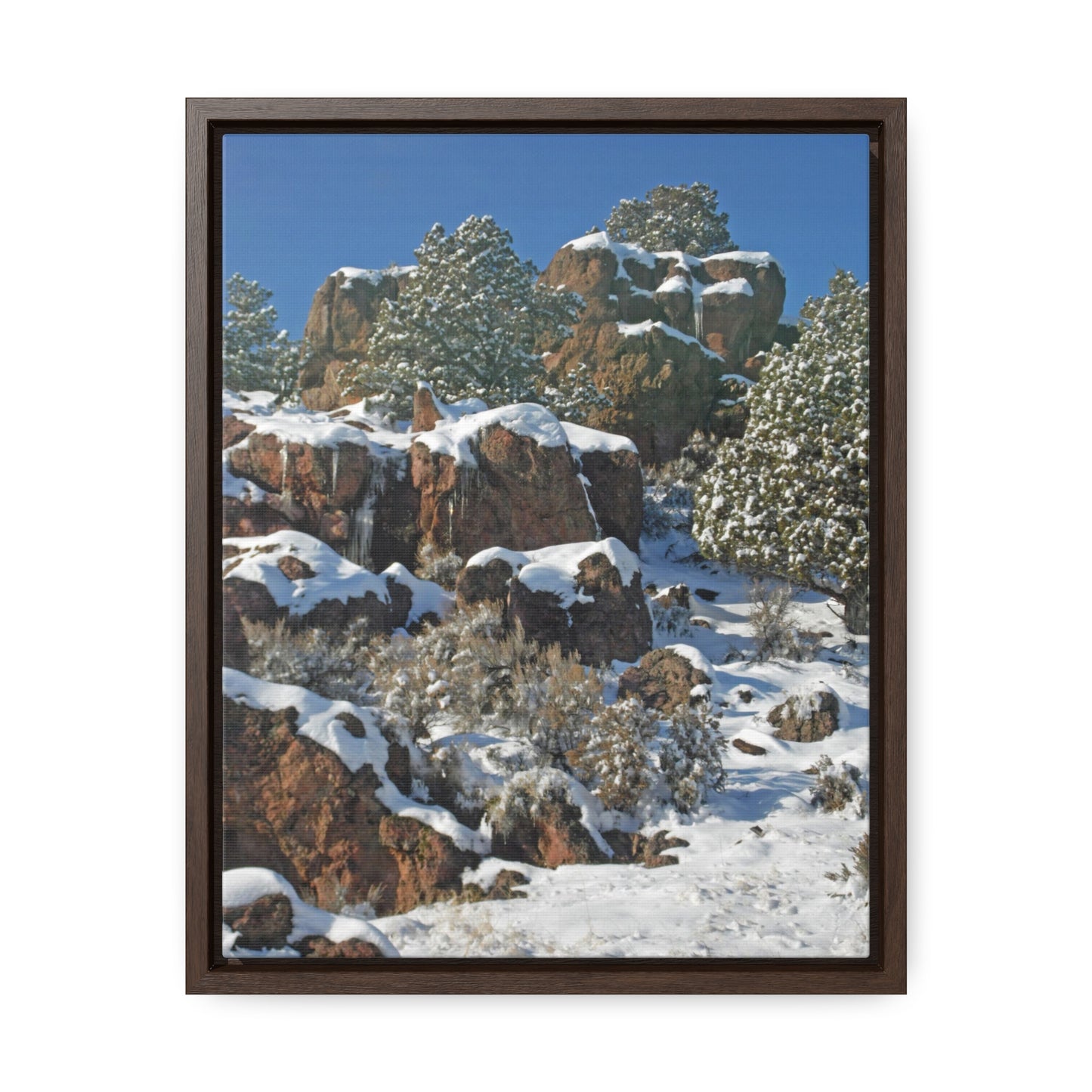 Icicle Rocks Gallery Canvas Wraps Framed