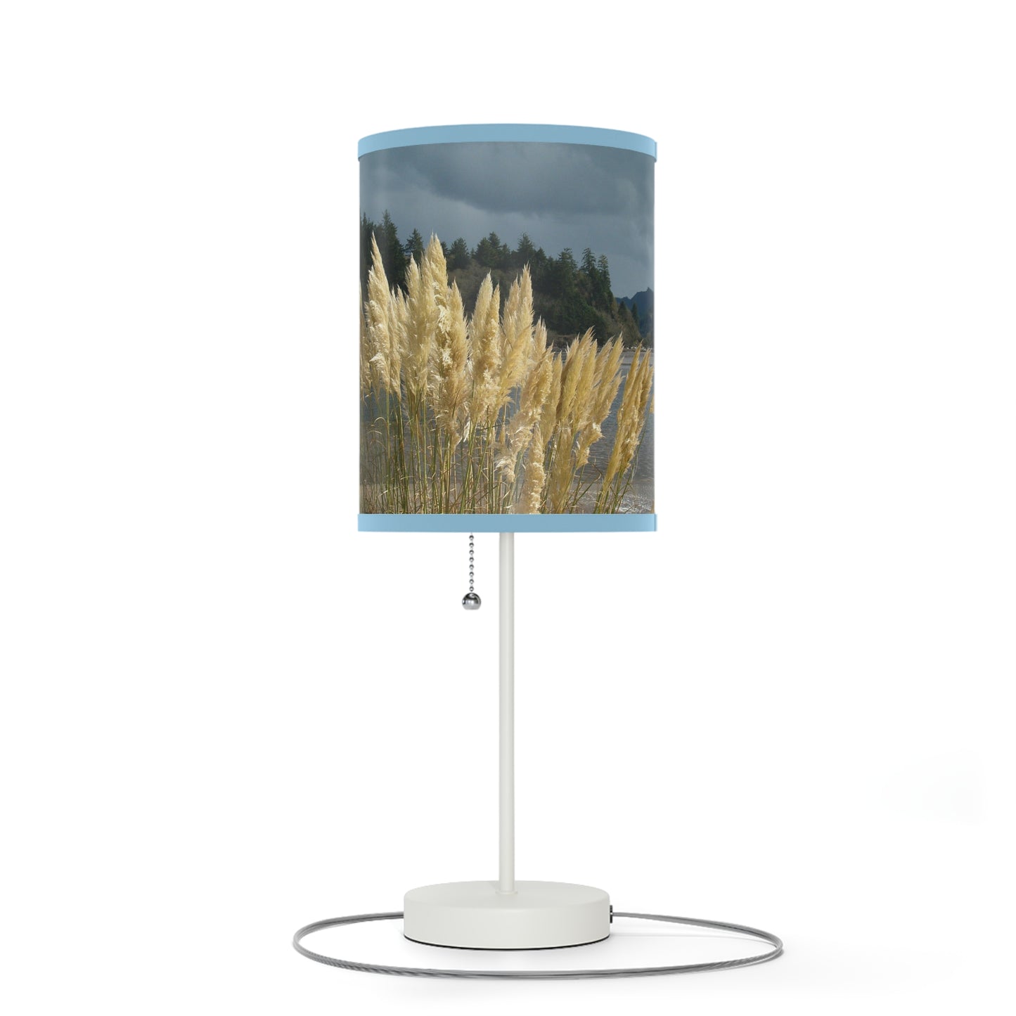 Golden Coastal Pampas Lamp on a Stand