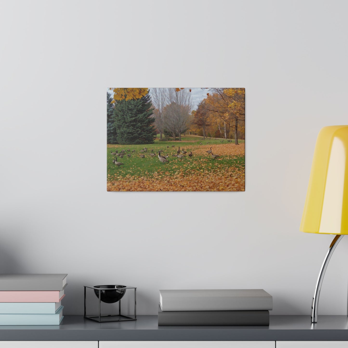 Autumn Geese Matte Canvas