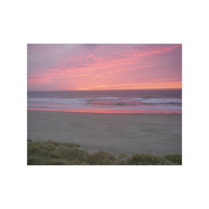 Pink Ocean Sunset Satin Posters