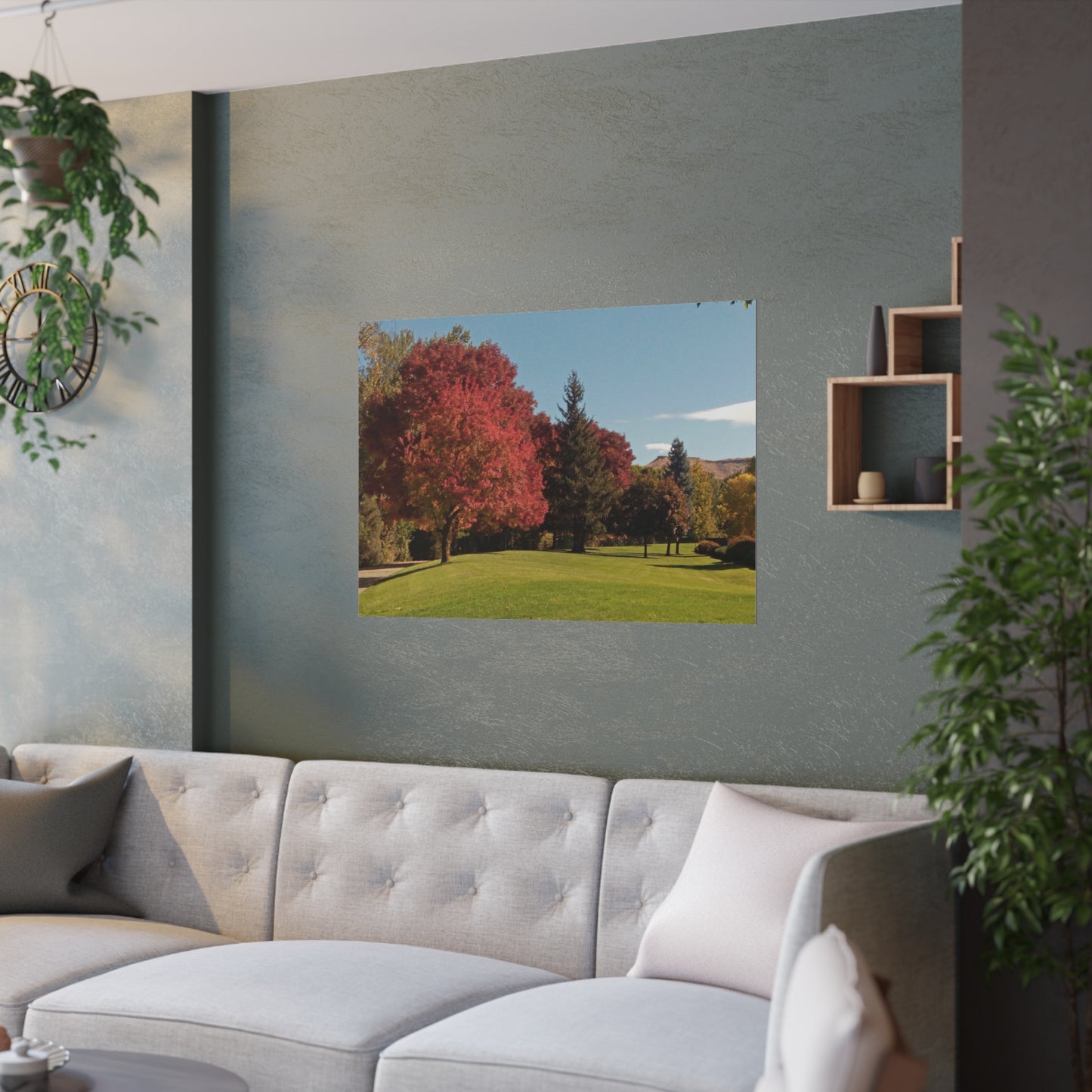 Autumn Lawn Satin Posters
