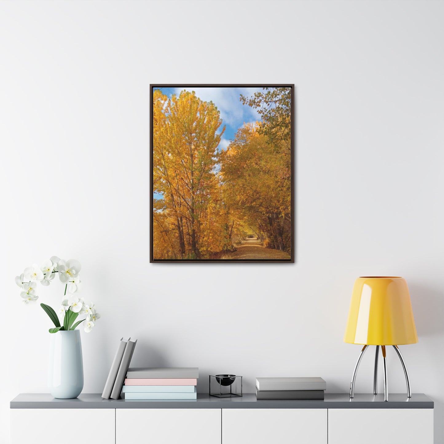 Autumn Trail Gallery Canvas Wraps Framed