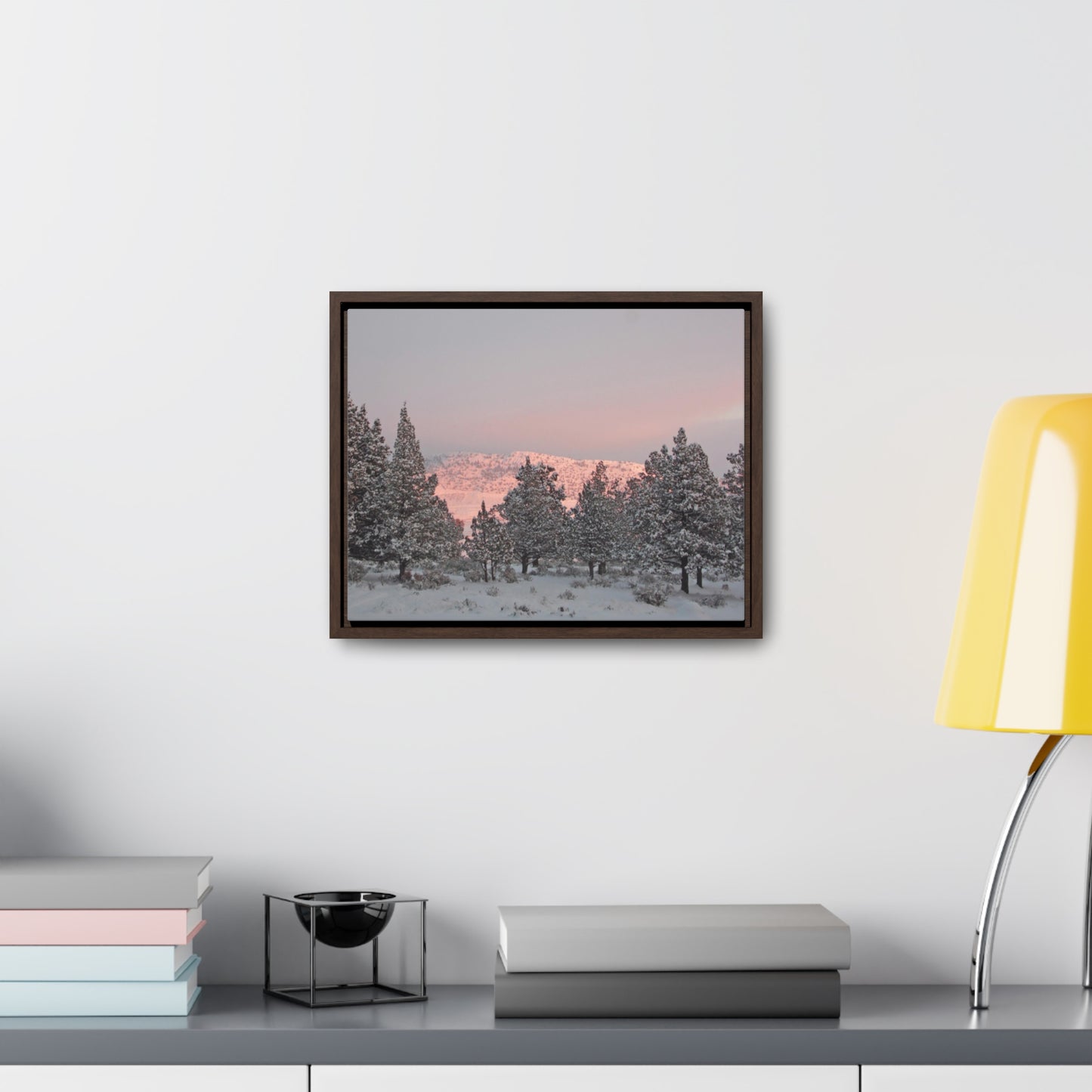 Winter Sunset Gallery Canvas Wraps Framed