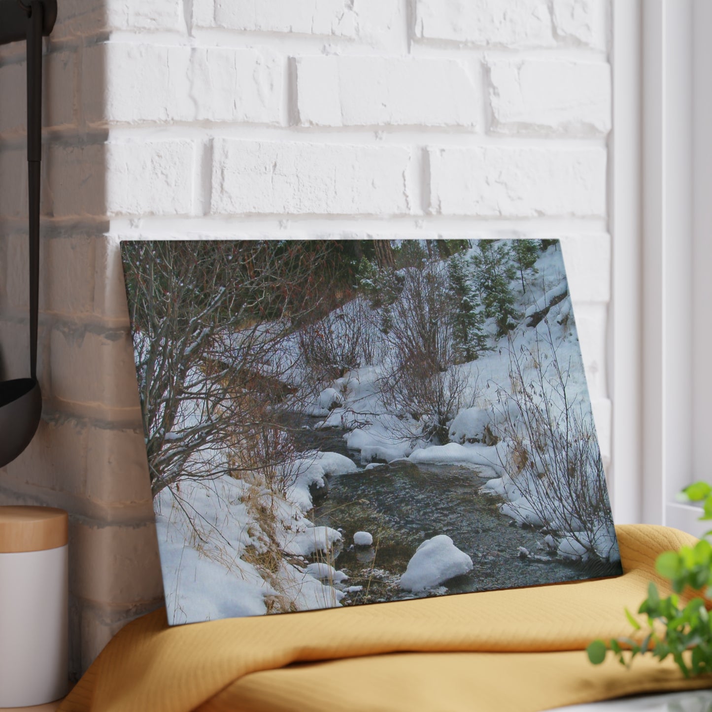 Snowy Creek Glass Cutting Board Hand Wash