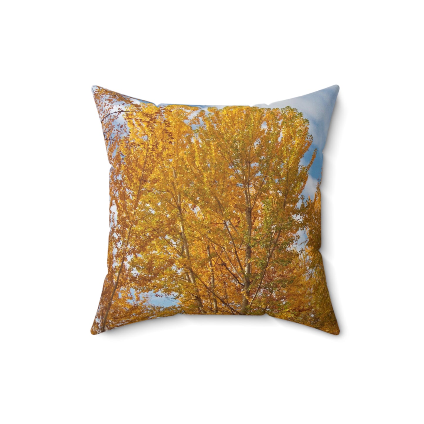 Autumn Gold Spun Polyester Square Pillow