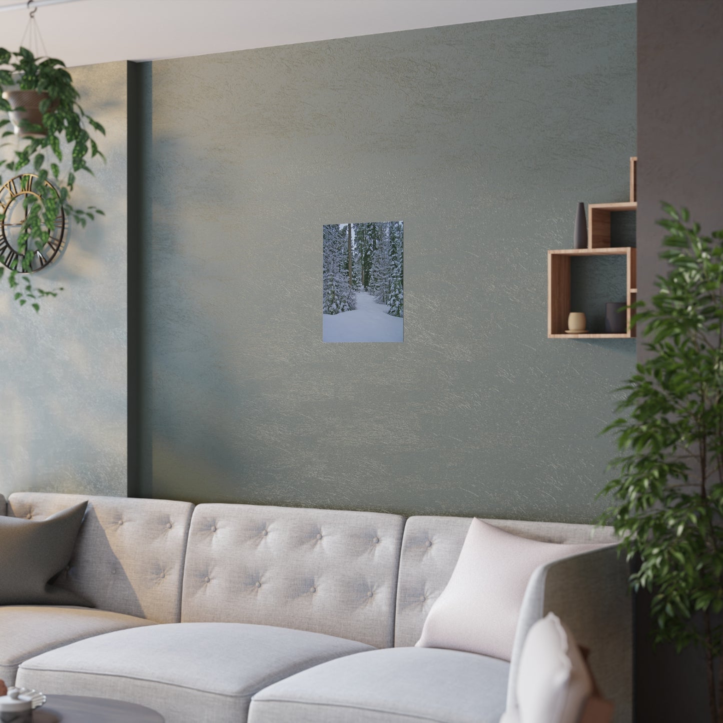 Snowy Woods Satin Posters