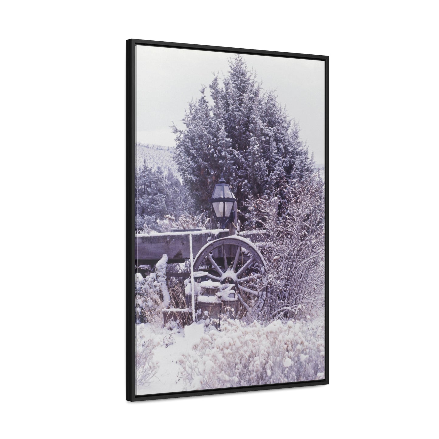 Vintage Winter Wagon Gallery Canvas Wraps Framed