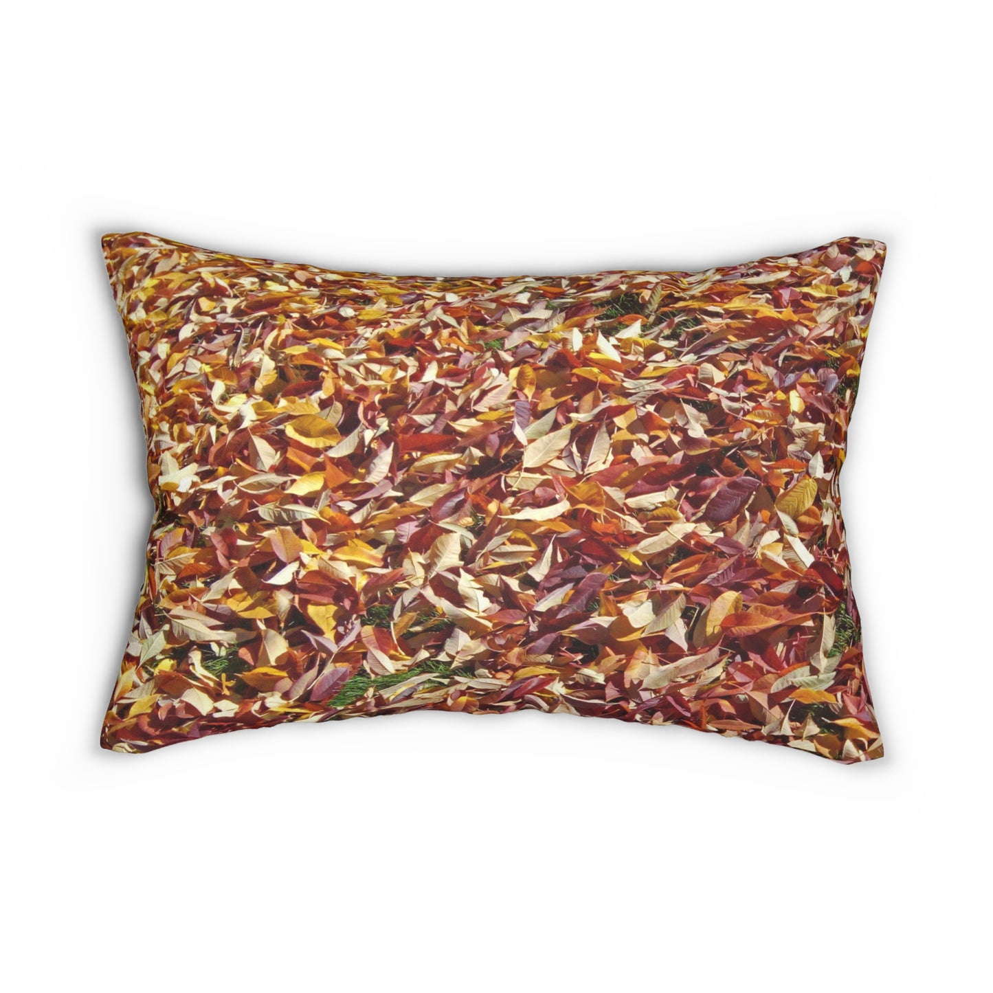 Autumn Leaves Spun Polyester Lumbar Pillow