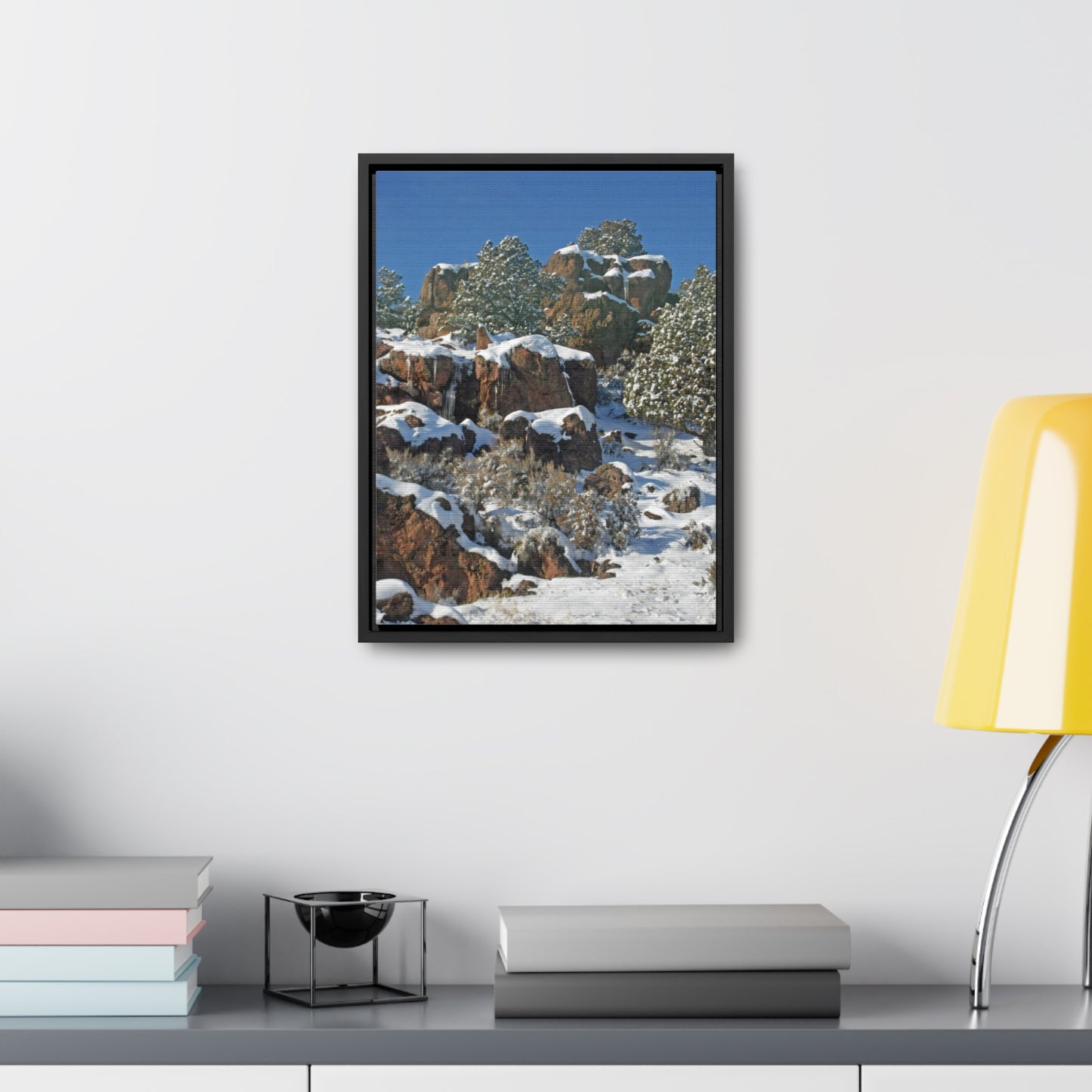 Icicle Rocks Gallery Canvas Wraps Framed