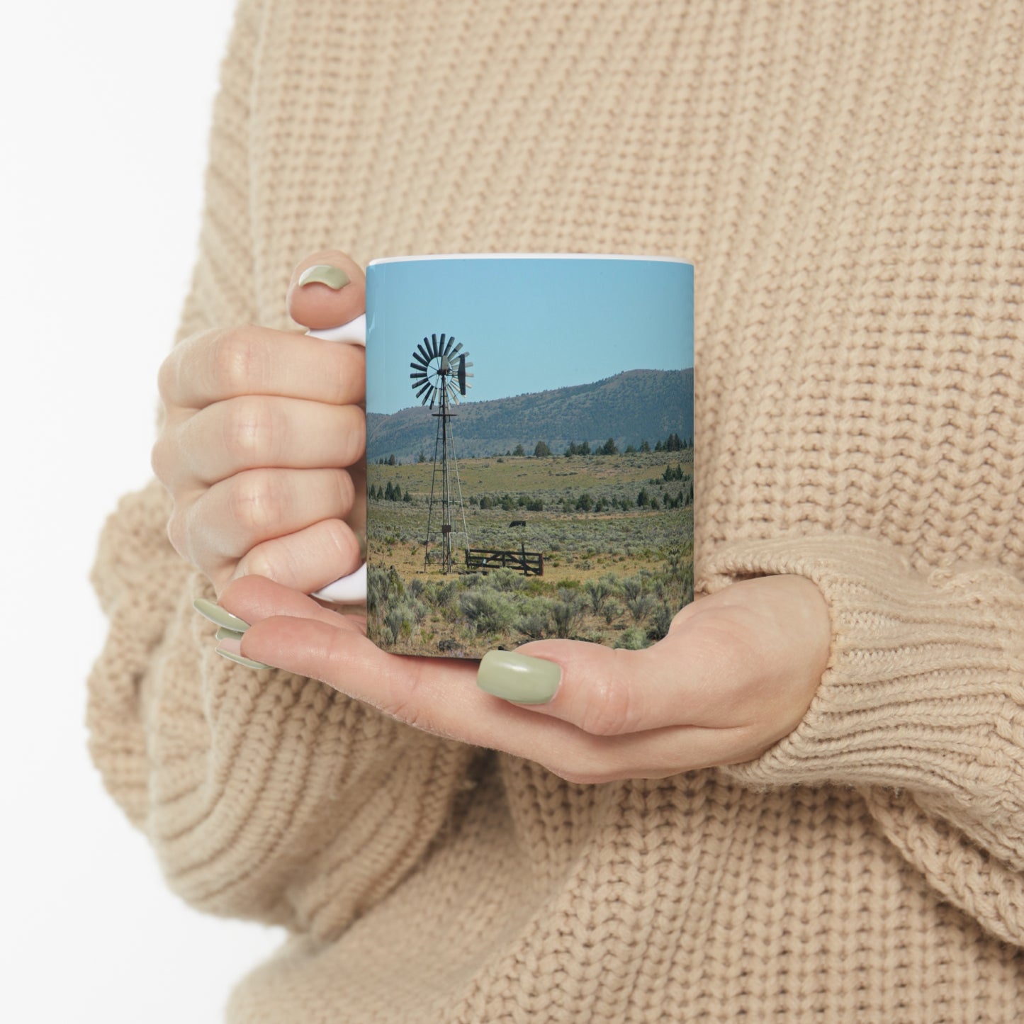 High Desert Windmill Ceramic Mug 11oz