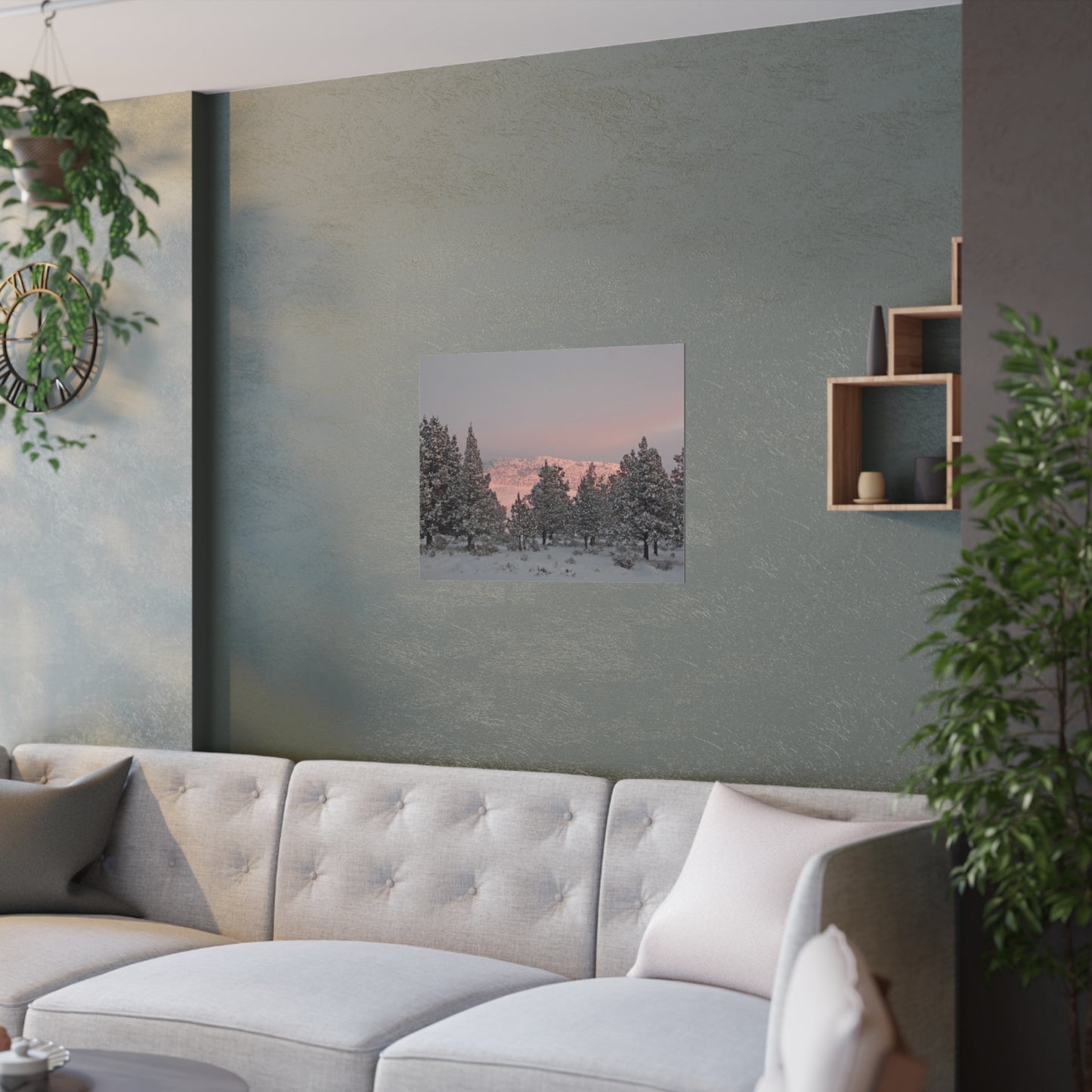Winter Sunset Satin Posters