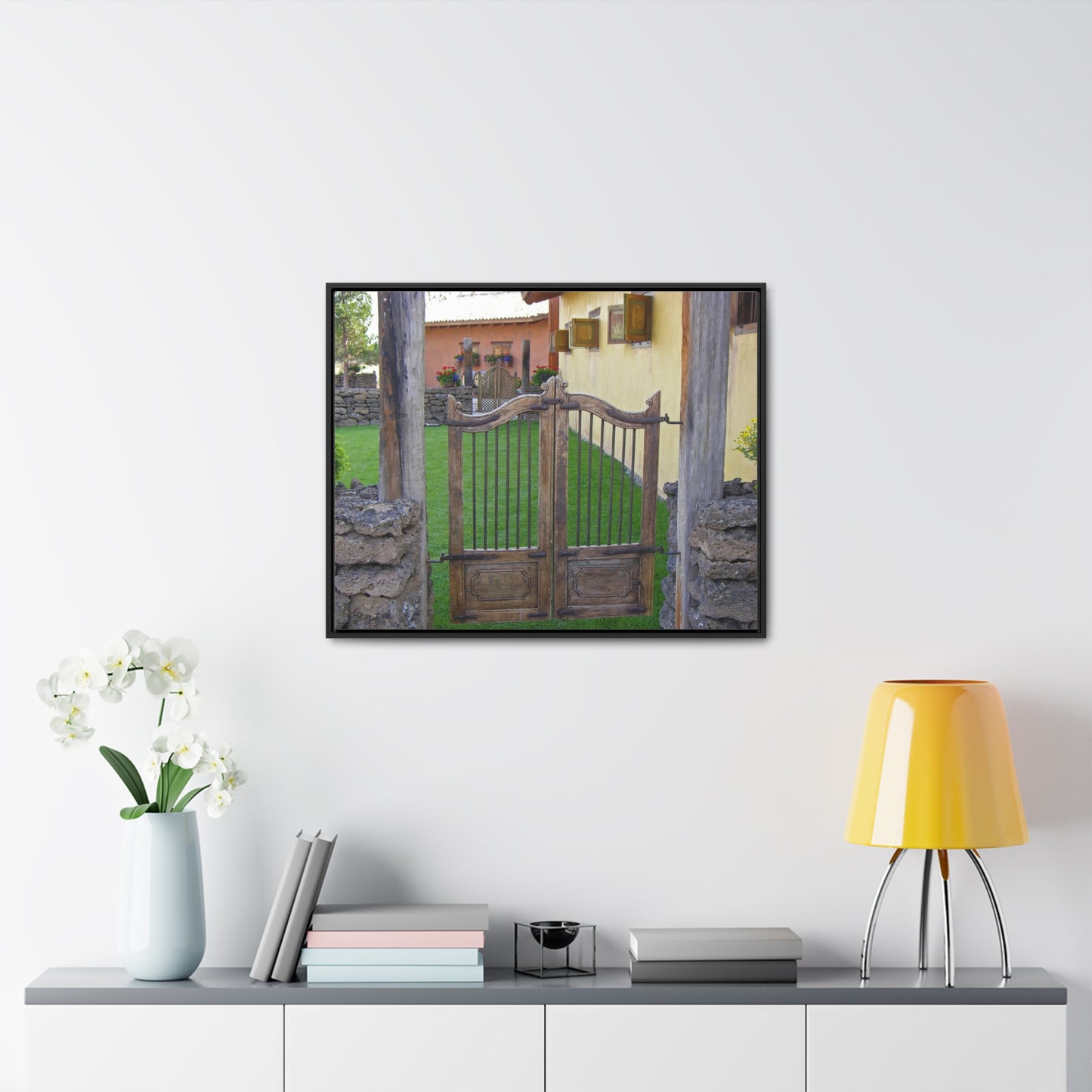 Western Spanish Gates Gallery Canvas Wraps Framed