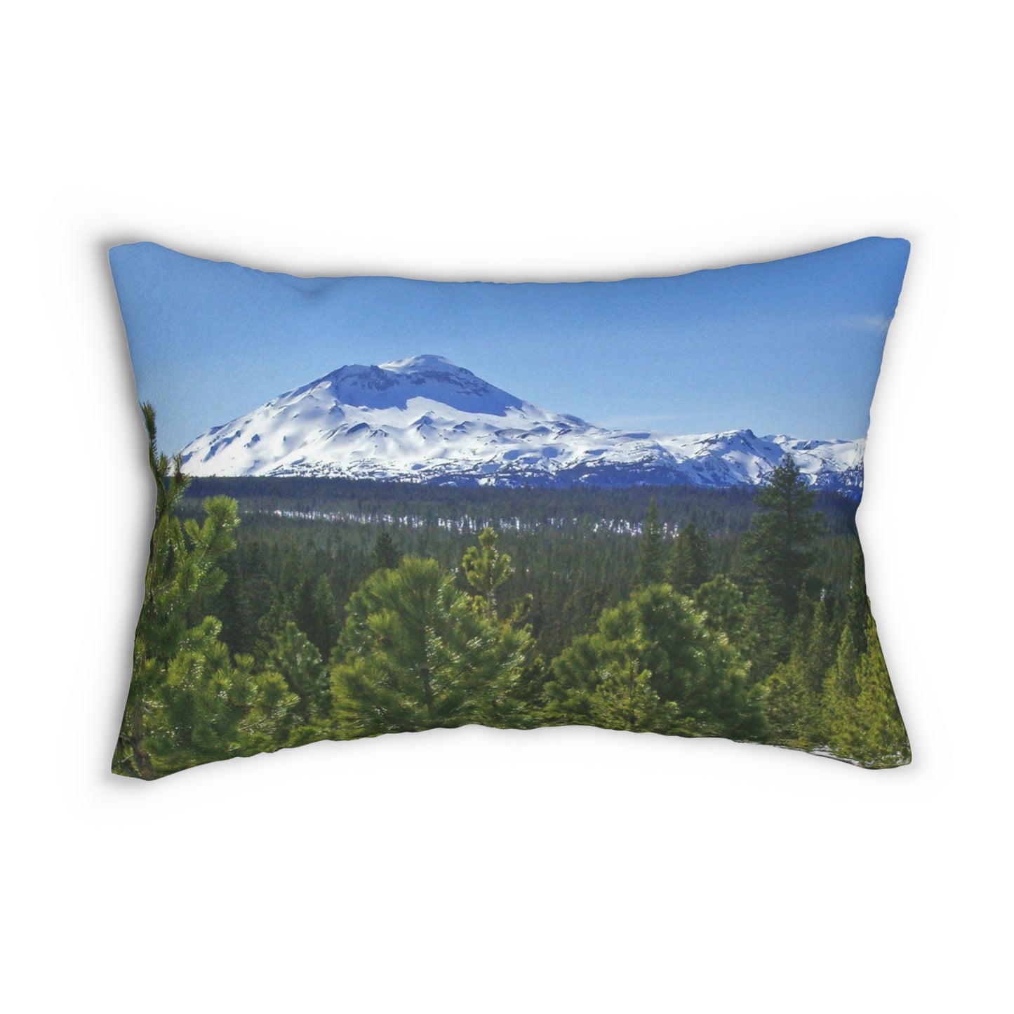 Winter South Sister Spun Polyester Lumbar Pillow