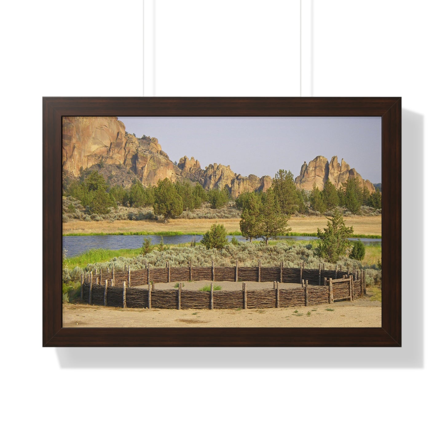 Scenic Round Pen Framed Horizontal Poster