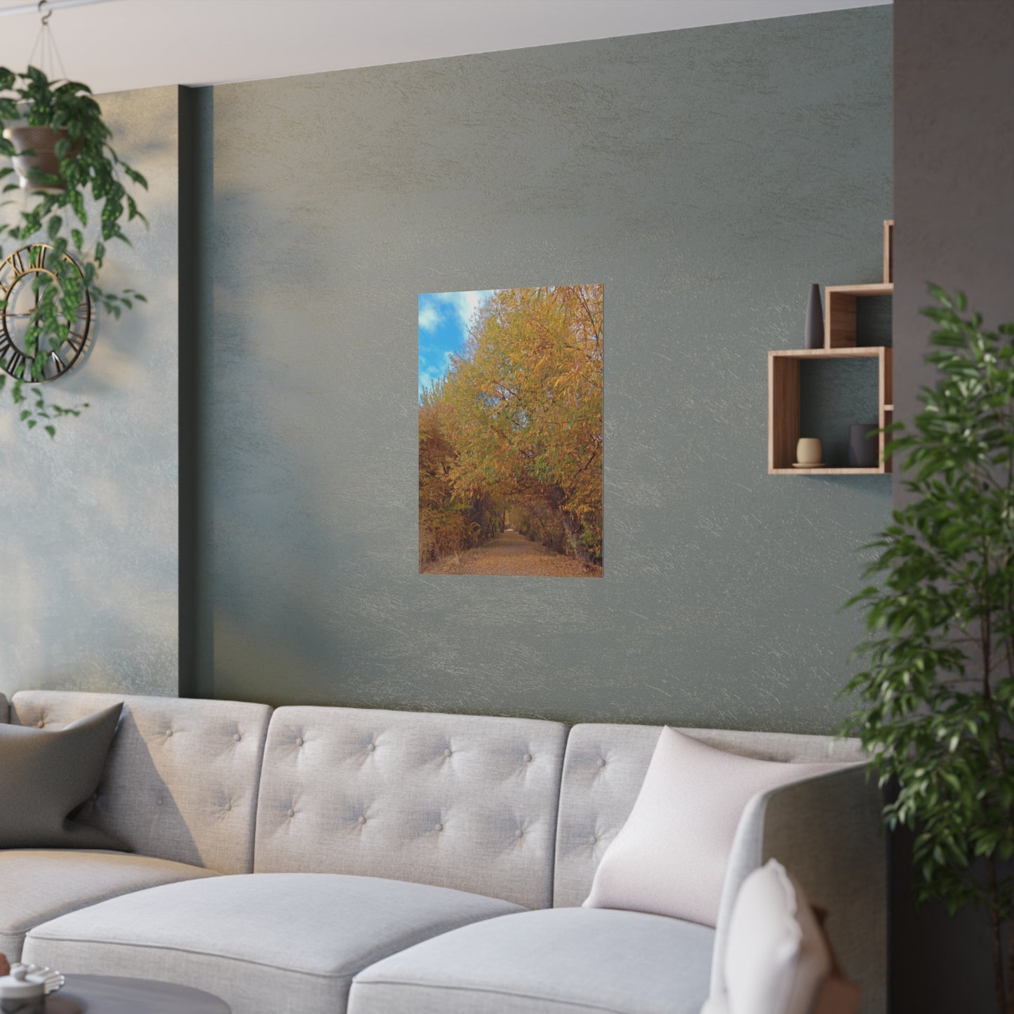 Autumn Path Satin Posters